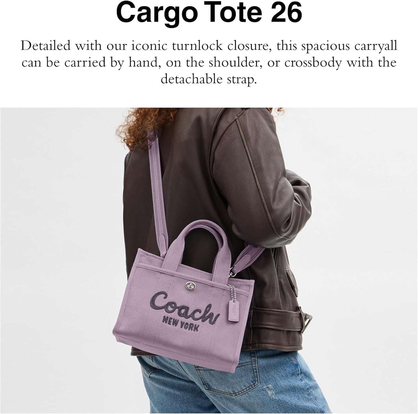 COACH Women's Camo Printed Canvas Cargo Tote 26