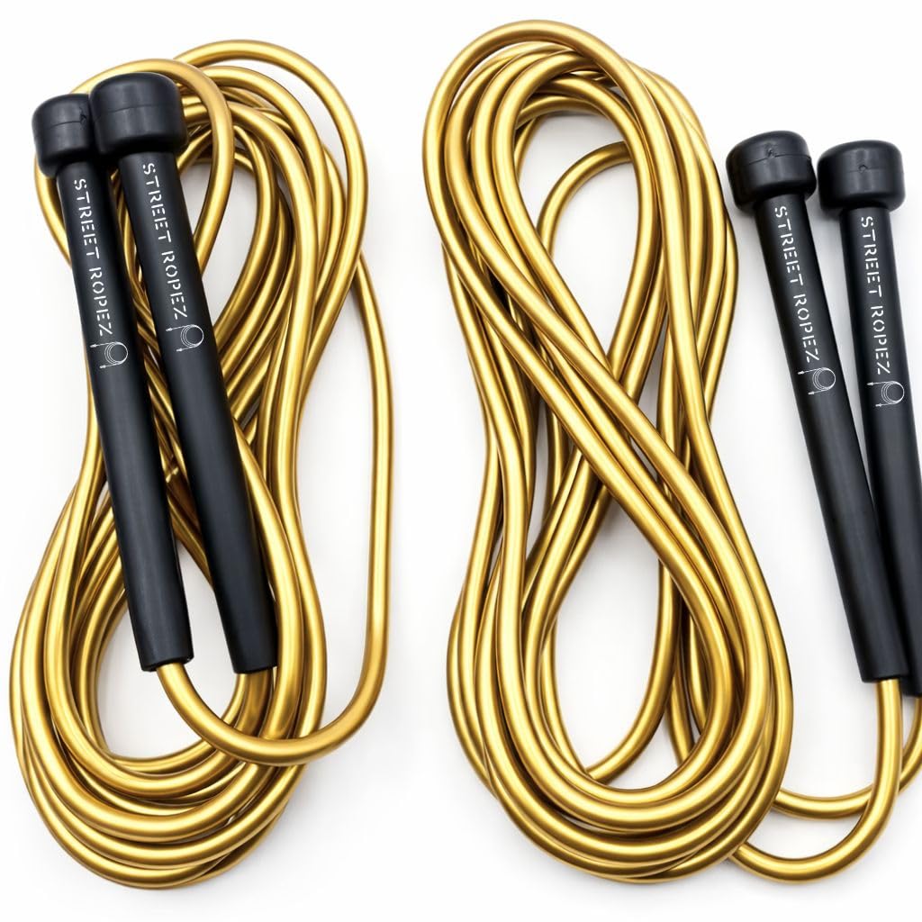 Street Ropez Royalty Double Dutch Jump Ropes (Set of 2) – 14 ft, Heavy-Weight, Tangle-Free, No Doubling Needed, Perfect for Beginners & Pros + Bonus Storage Bag