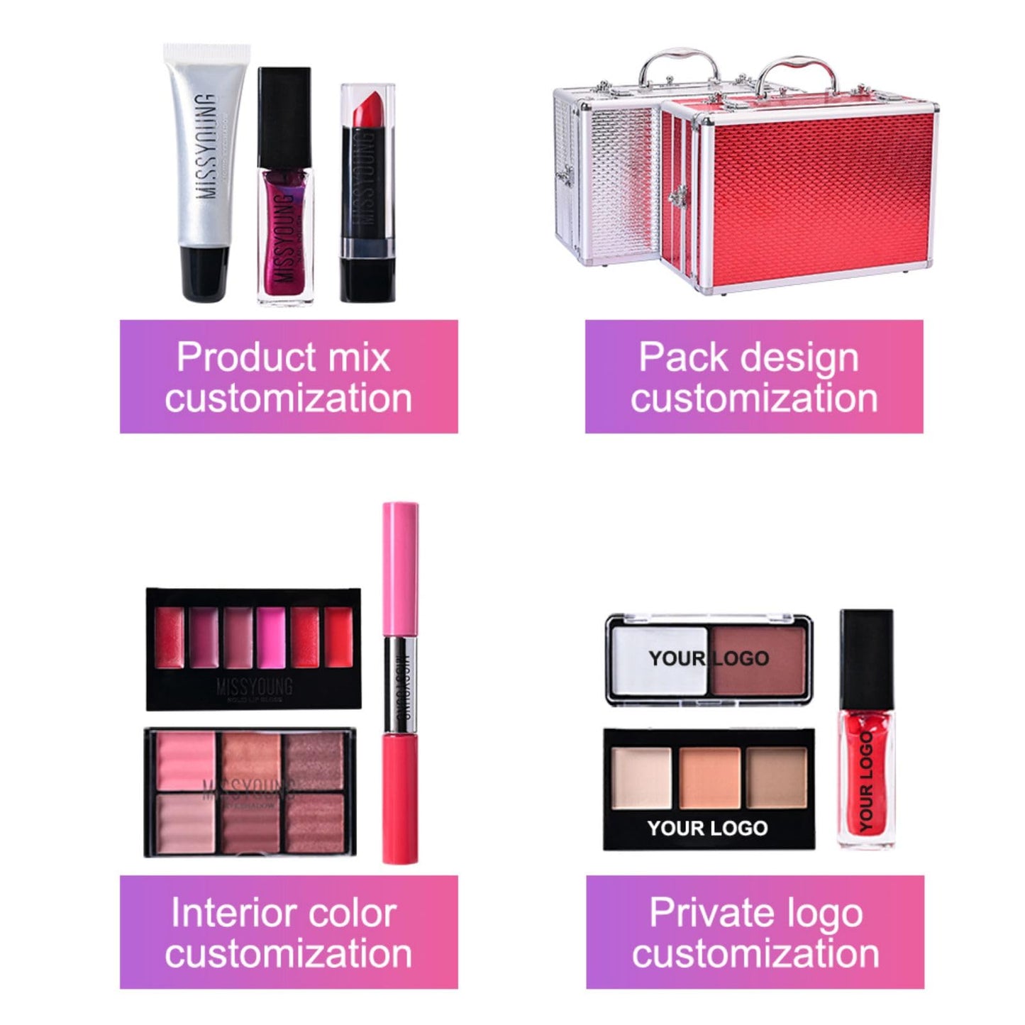 All-in-one Holiday Make up Gift Set | Makeup Kit for Women Full Kit Essential Starter Bundle Include Eyeshadow Palette Lipstick Blush Foundation Concealer Face Powder Mascara Lipgloss Brush