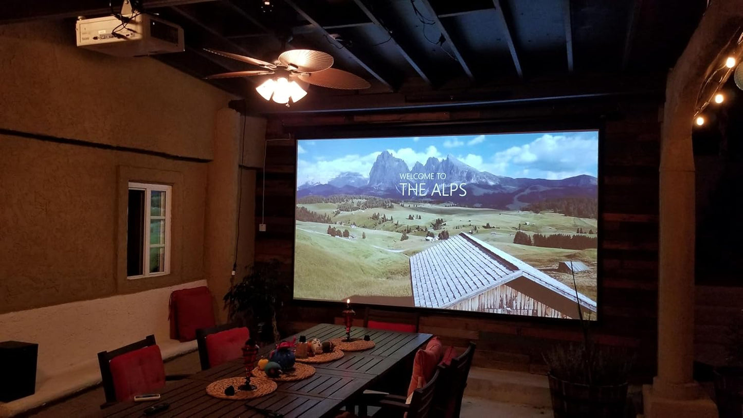 Projector Screen Elite Screens Spectrum RC1 Remote, 180-INCH Diag 16:9, Motorized Projection Screen Movie Home Theater 4K/8K Ultra HD Ready, ELECTRIC180H2