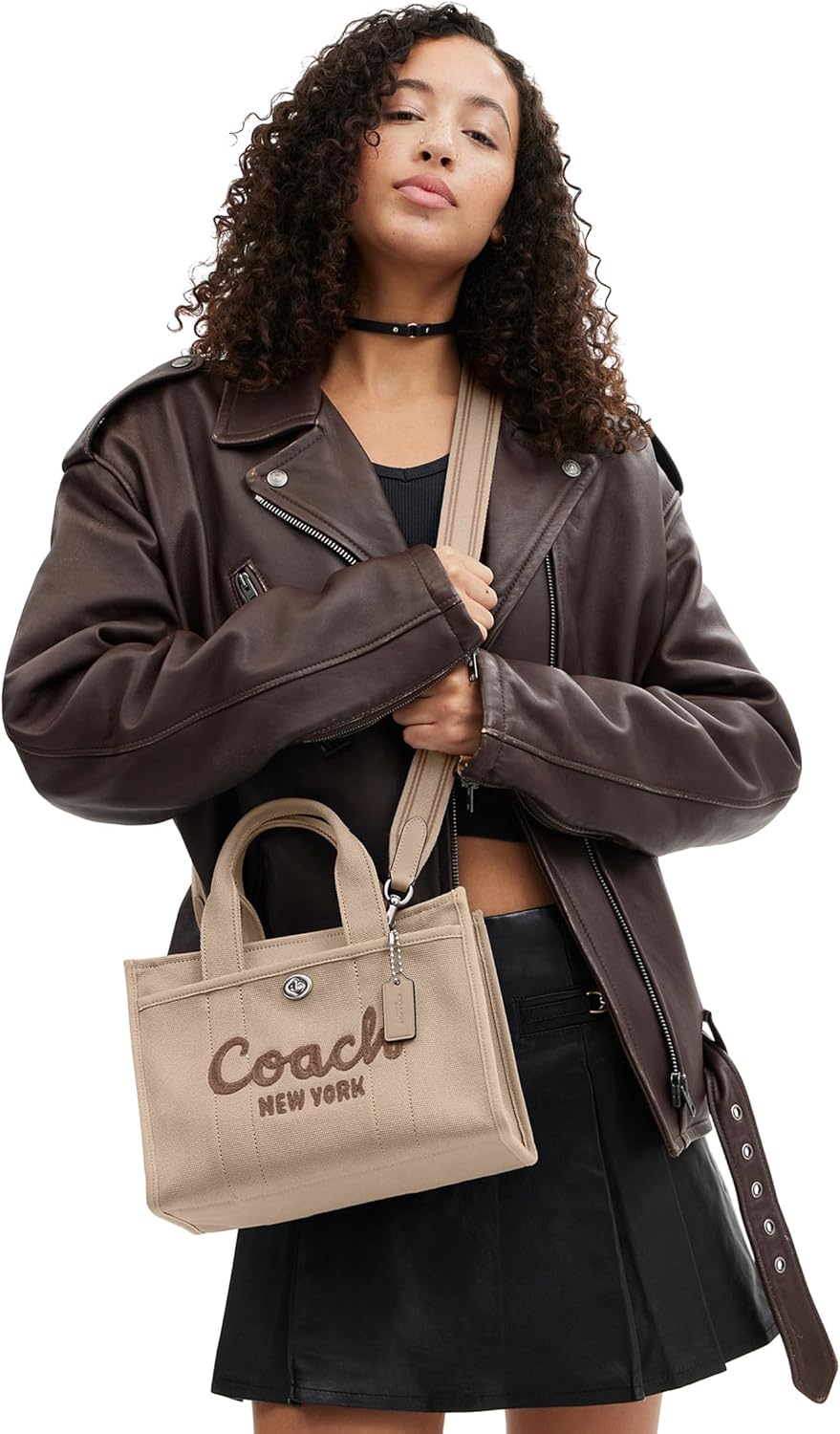 COACH Women's Camo Printed Canvas Cargo Tote 26