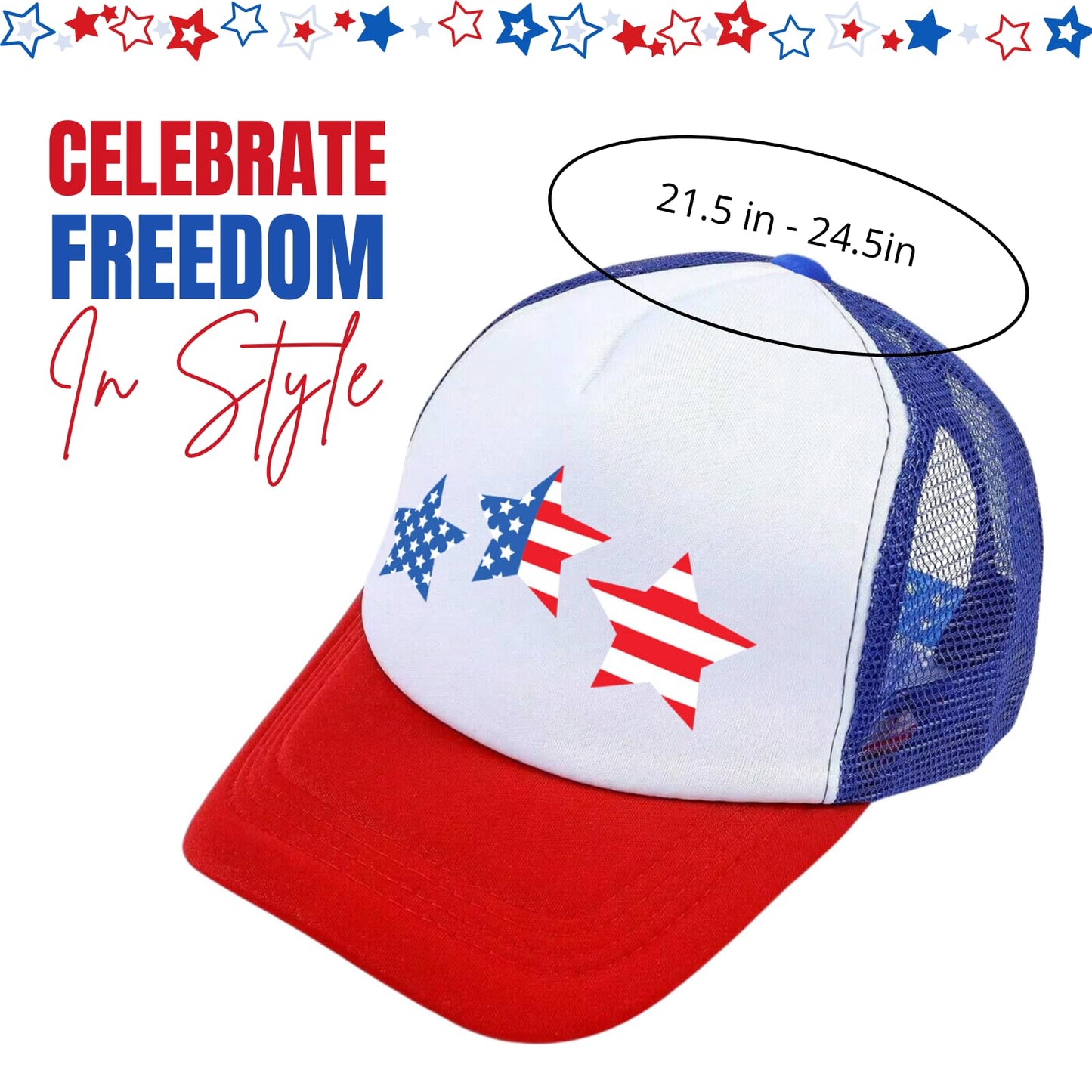 American Flag Trucker Hat USA Snapback Hat 4th of July Patriotic Hats for Men Women
