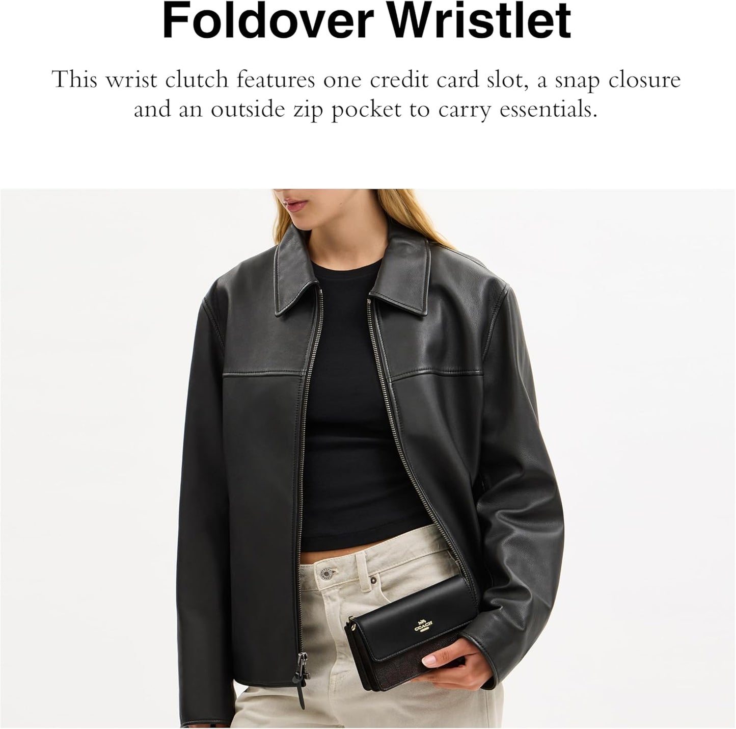 COACH womens Foldover Wristlet