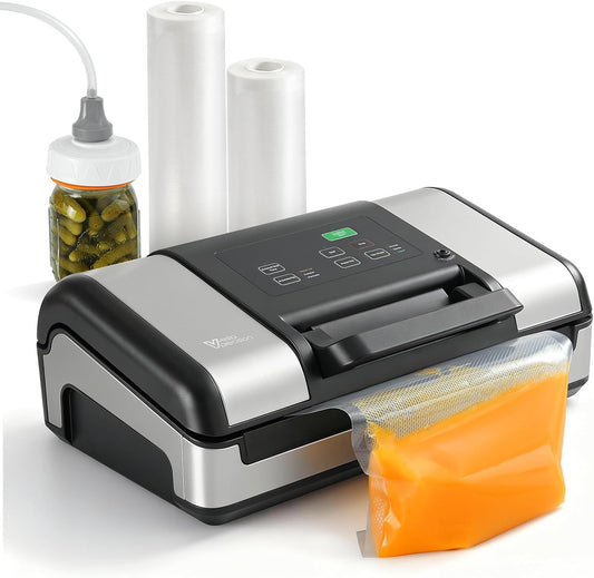 Vesta Precision 12" Vacuum Sealer for Food & Liquids, 1x50' or 2x20' Rolls
