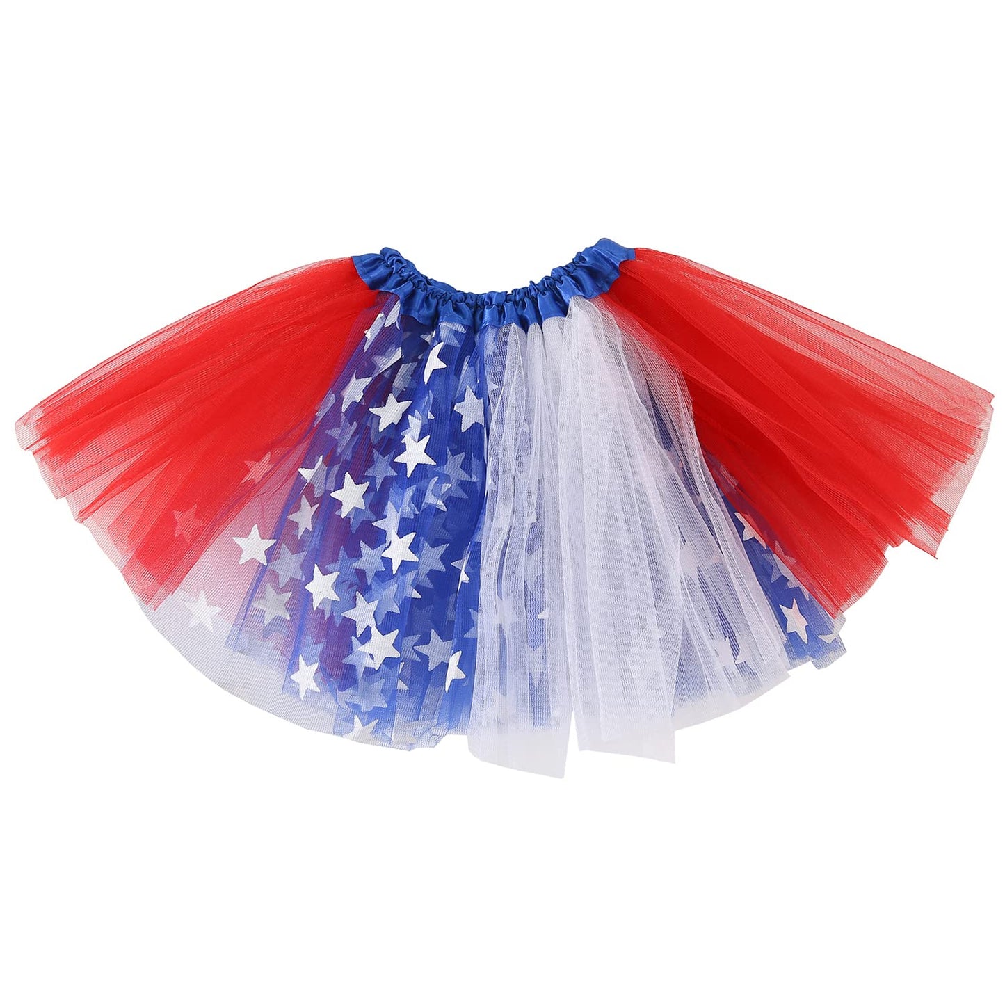 4th of July Tutu Tulle Skirt for Girls Women, Red White Blue Tutu Skirt Kids Adult Independence Day Patriotic Costume Unisex