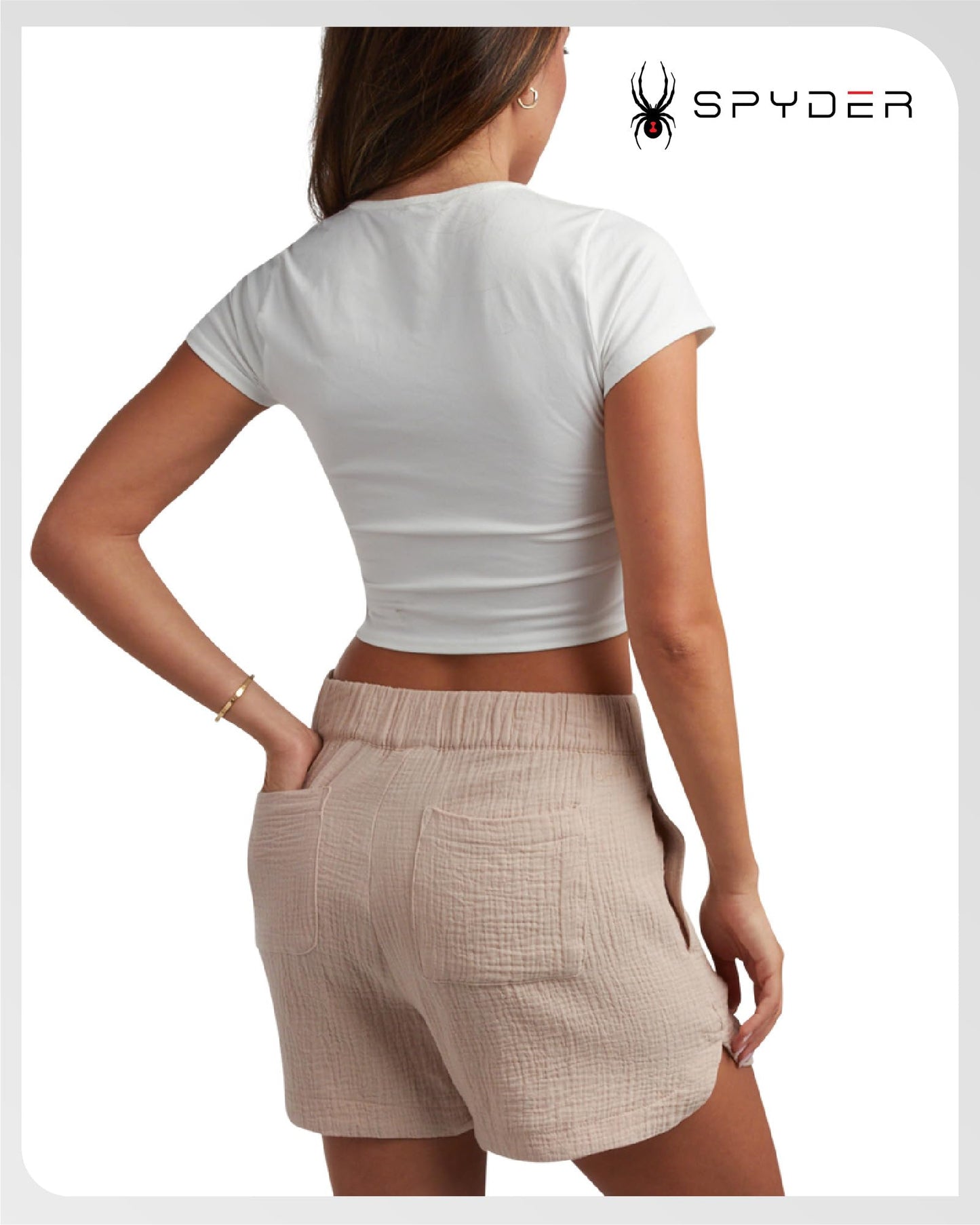 Spyder Womens Shorts - Lightweight Breathable Woven Pull On Shorts for Women with Side Pockets for Casual Daily Wear