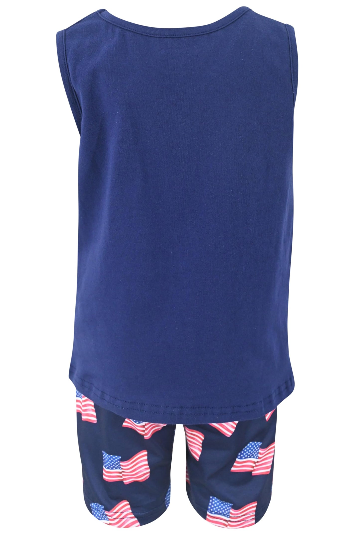 Unique Baby Boys American Boy 4th of July 2pc Tank Shorts Set