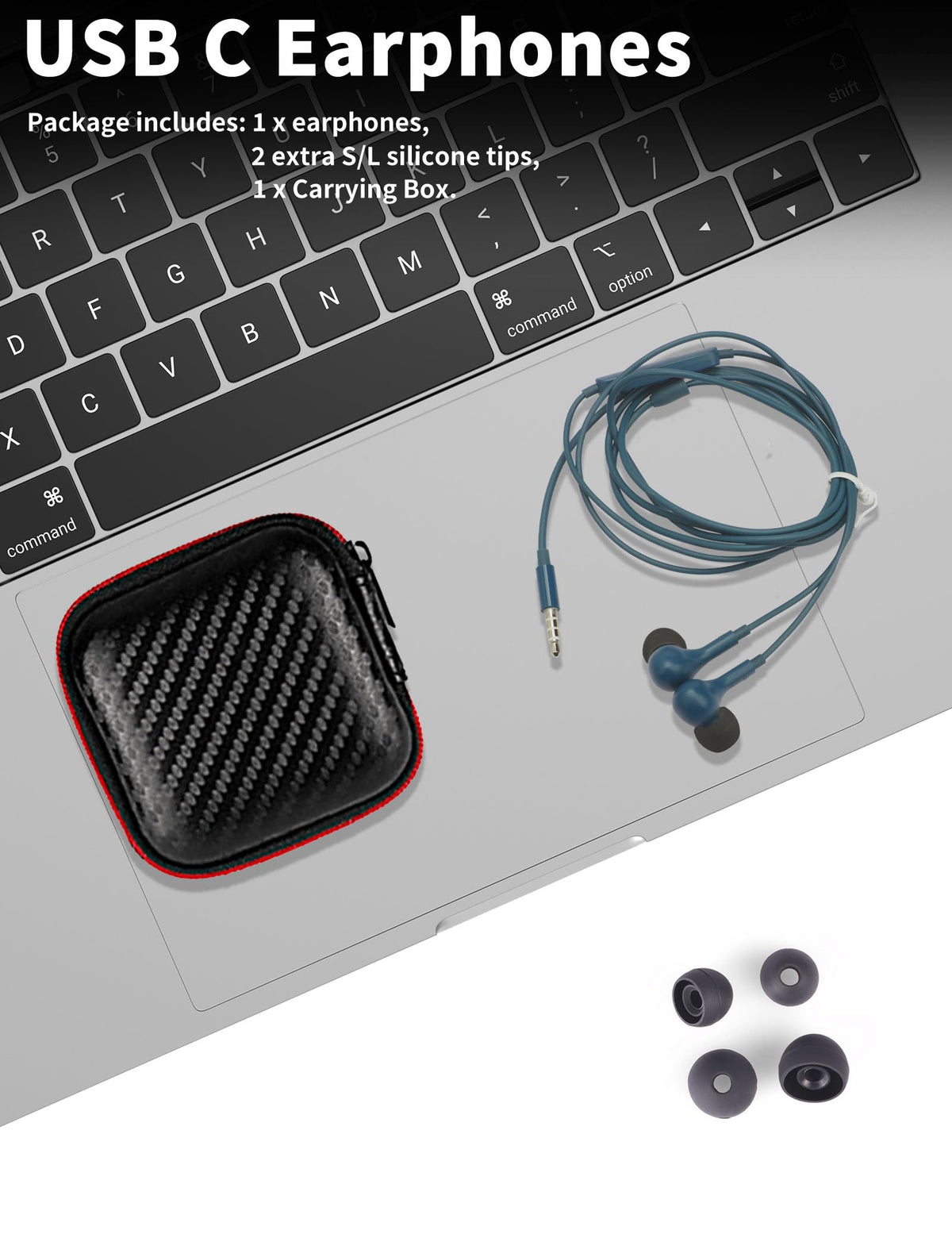 3.5mm Wired Earbuds with Mic for MacBook/Chormebook PC,Magnetic In Ear Buds