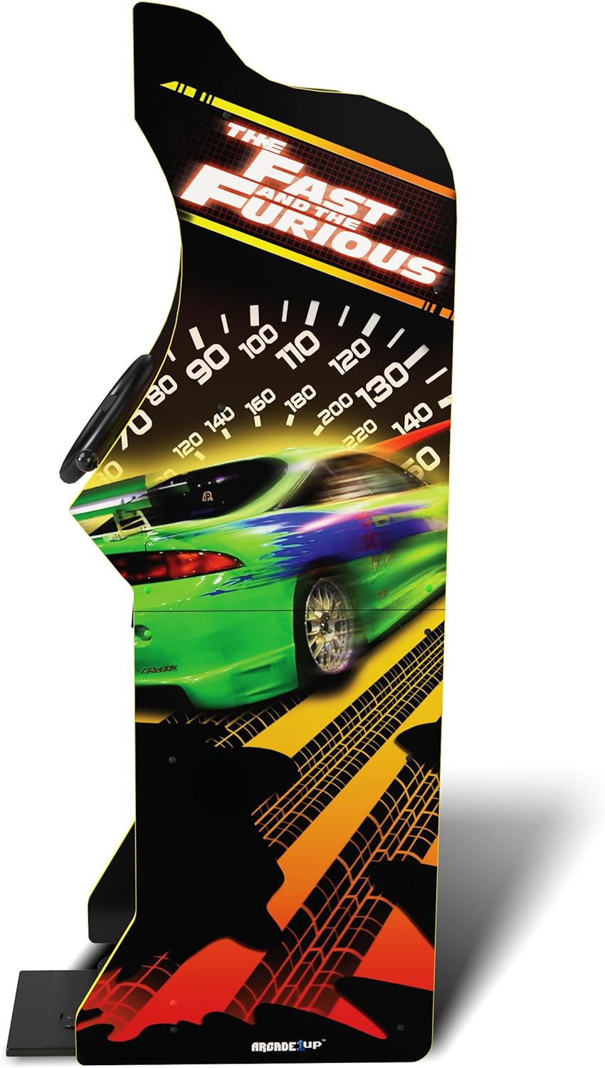ARCADE1UP The Fast & The Furious Deluxe Arcade Game for Your Home, with 5-Foot-Tall Stand-up Cabinet, 2 Classic Games, and 17-inch LCD Screen