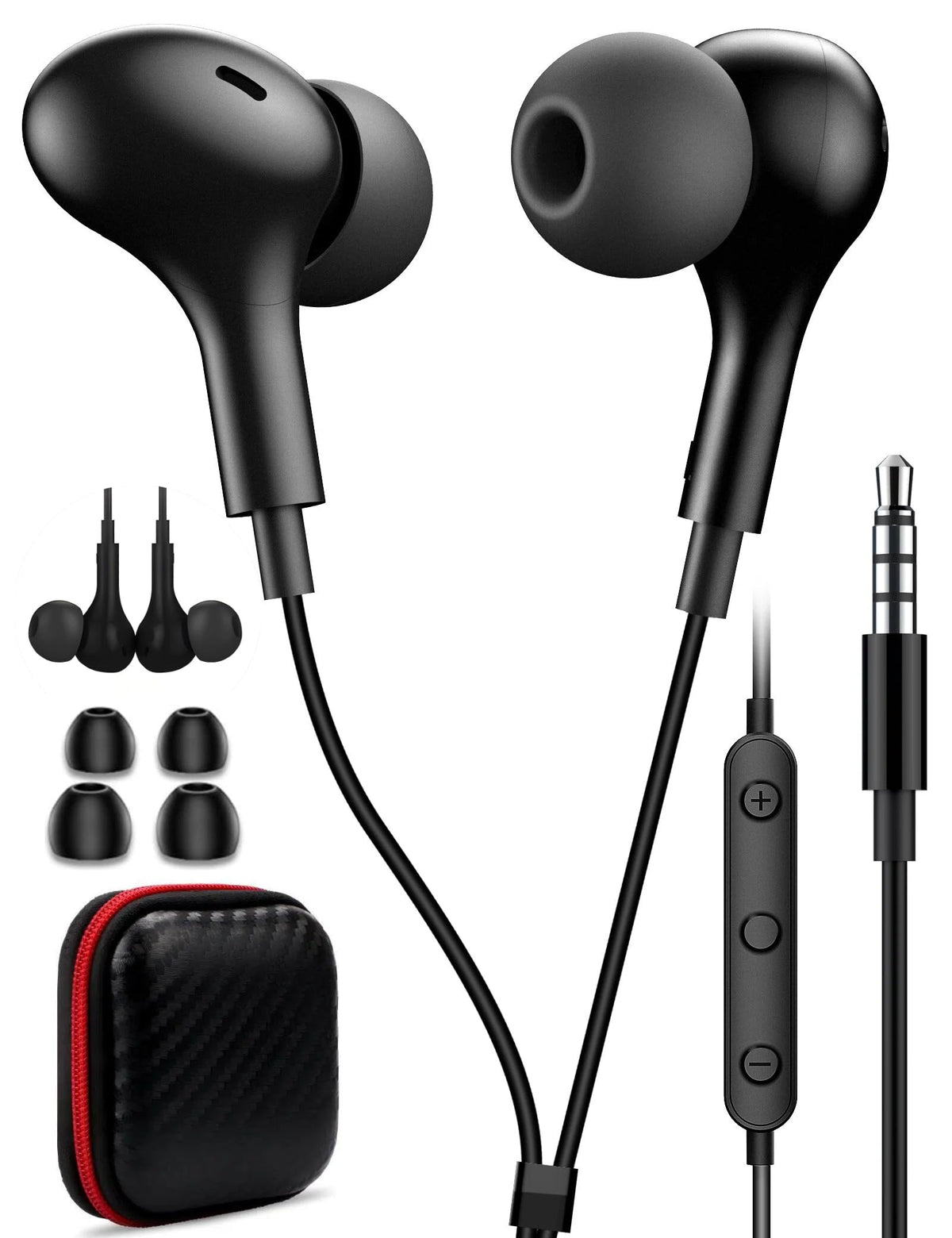 3.5mm Wired Earbuds with Mic for MacBook/Chormebook PC,Magnetic In Ear Buds