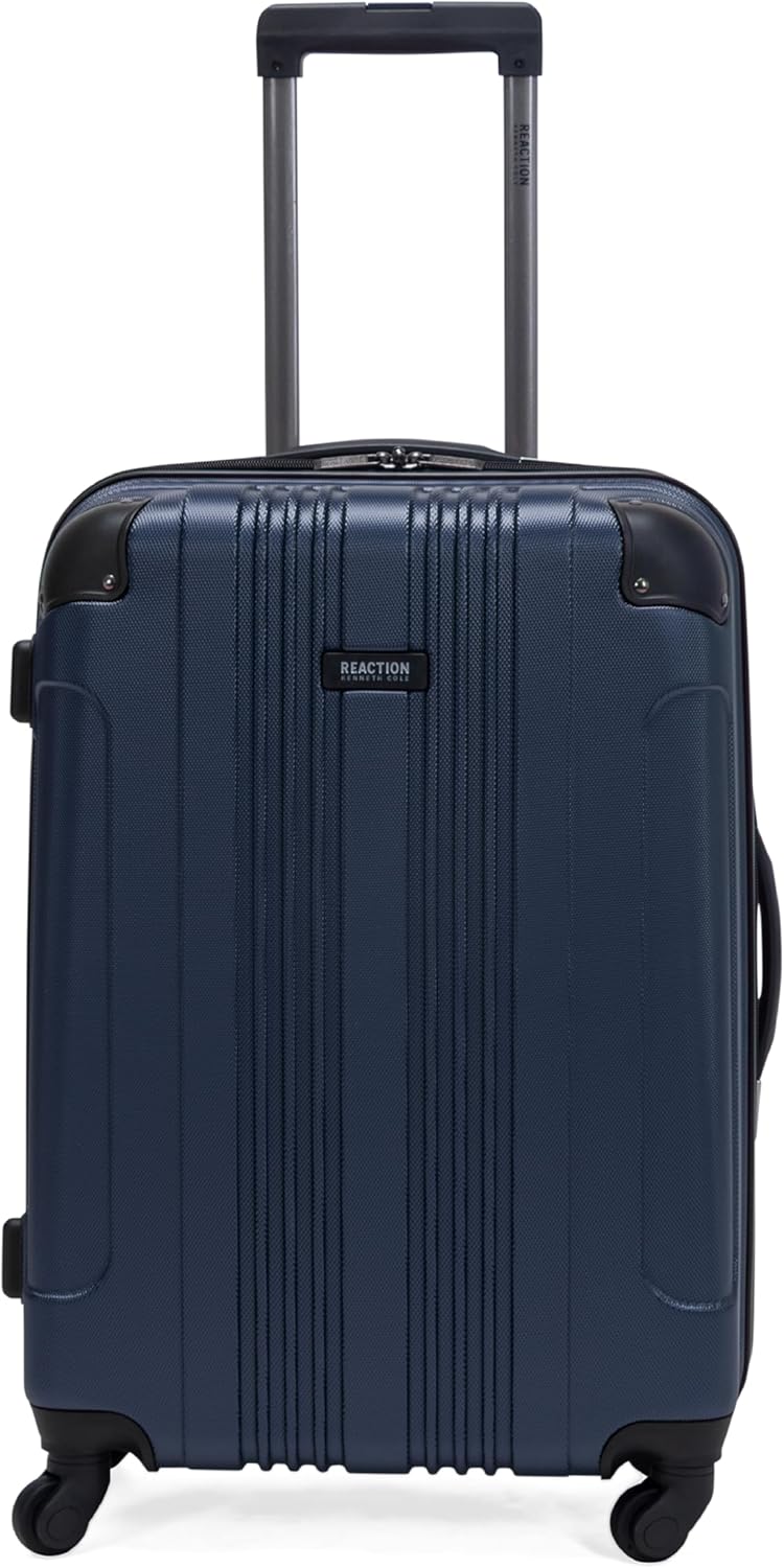 Kenneth Cole REACTION Out of Bounds Lightweight Hardshell 4-Wheel Spinner Luggage, Rose Gold, 2-Piece Set (20" & 28")