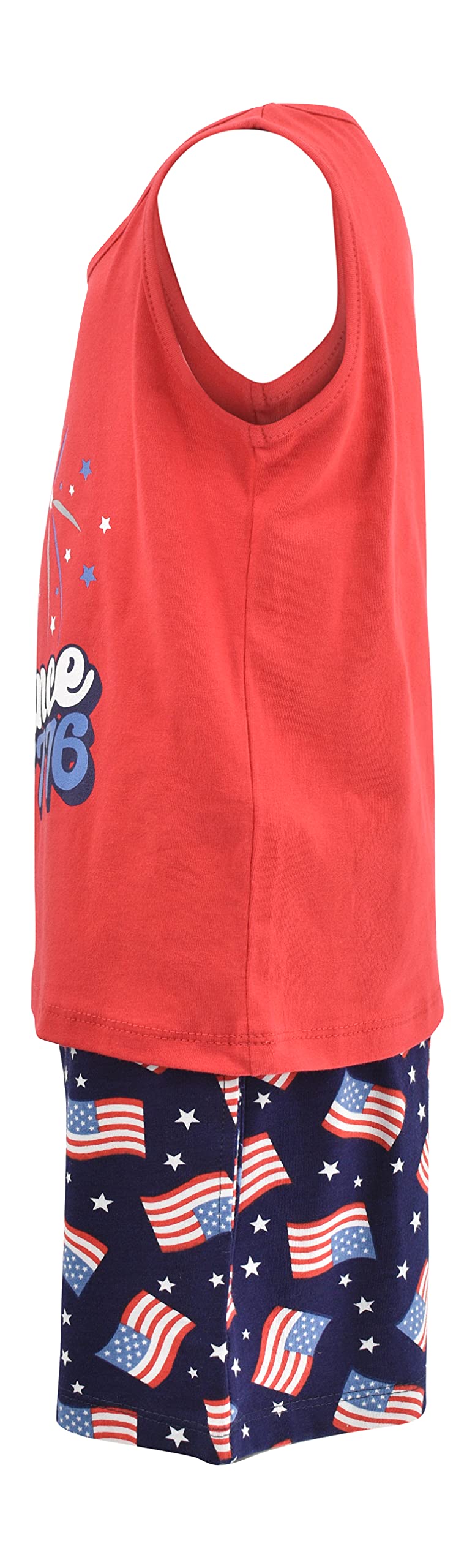 Unique Baby Boys American Boy 4th of July 2pc Tank Shorts Set
