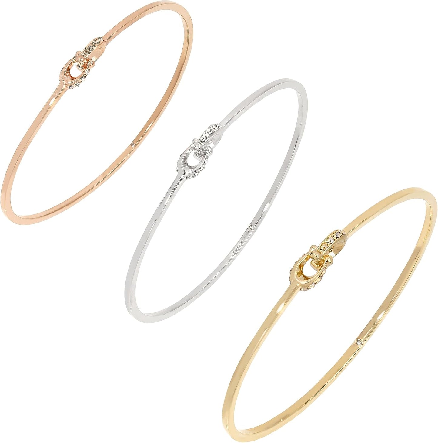 कोच महिलाओं के लिए सिग्नेचर सी लोगो चूड़ी ब्रेसलेट सेट 