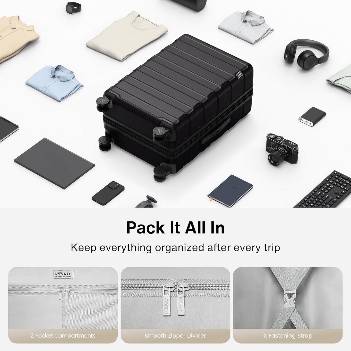 Luggage Sets 3 Piece (3-YEARS VIP SERVICE) Hardside Expandable Lightweight Premium Polycarbonate Simple Beautiful Travel Suitcase with Wheels x1 TSA Approved Lock for Women Men, Green