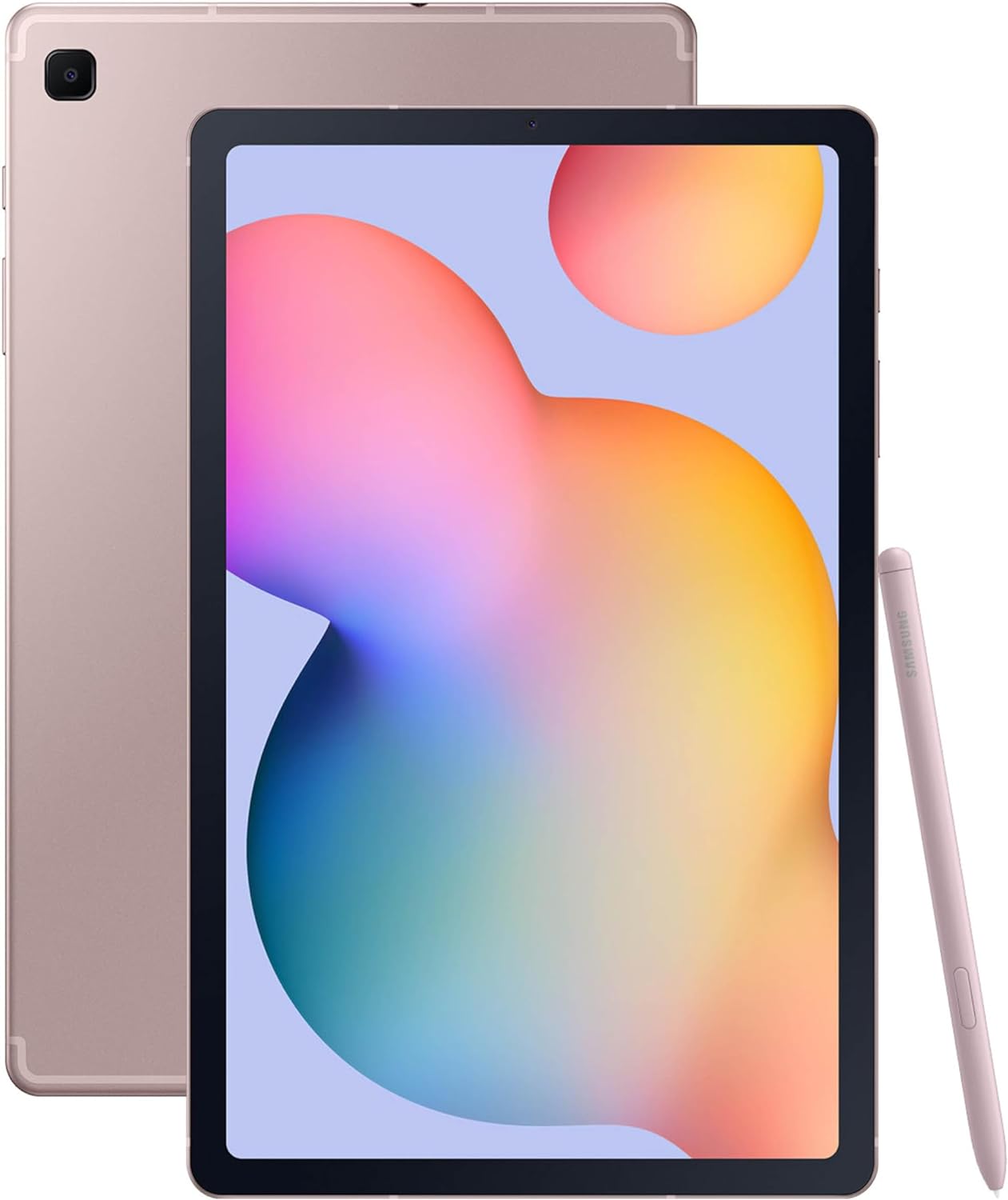 SAMSUNG Galaxy Tab S6 Lite (2024) 10.4' 128GB WiFi Android Tablet, S Pen Included, Gaming Ready, Long Battery Life, Slim Metal Design, Expandable Storage, US Version, Chiffon Pink, Amazon Exclusive