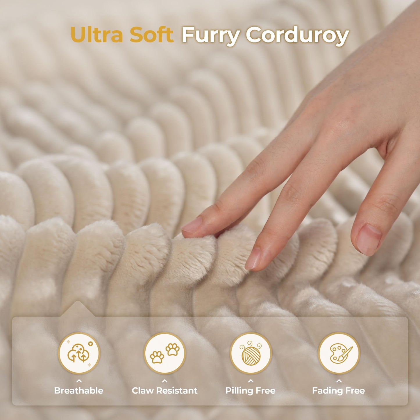 HOOOWOOO Modular Sectional Sofa,5 Pieces Sectional Couches for Living Room,98X98 L Shaped Cloud Couch Set(Grey Velvet Corduroy)