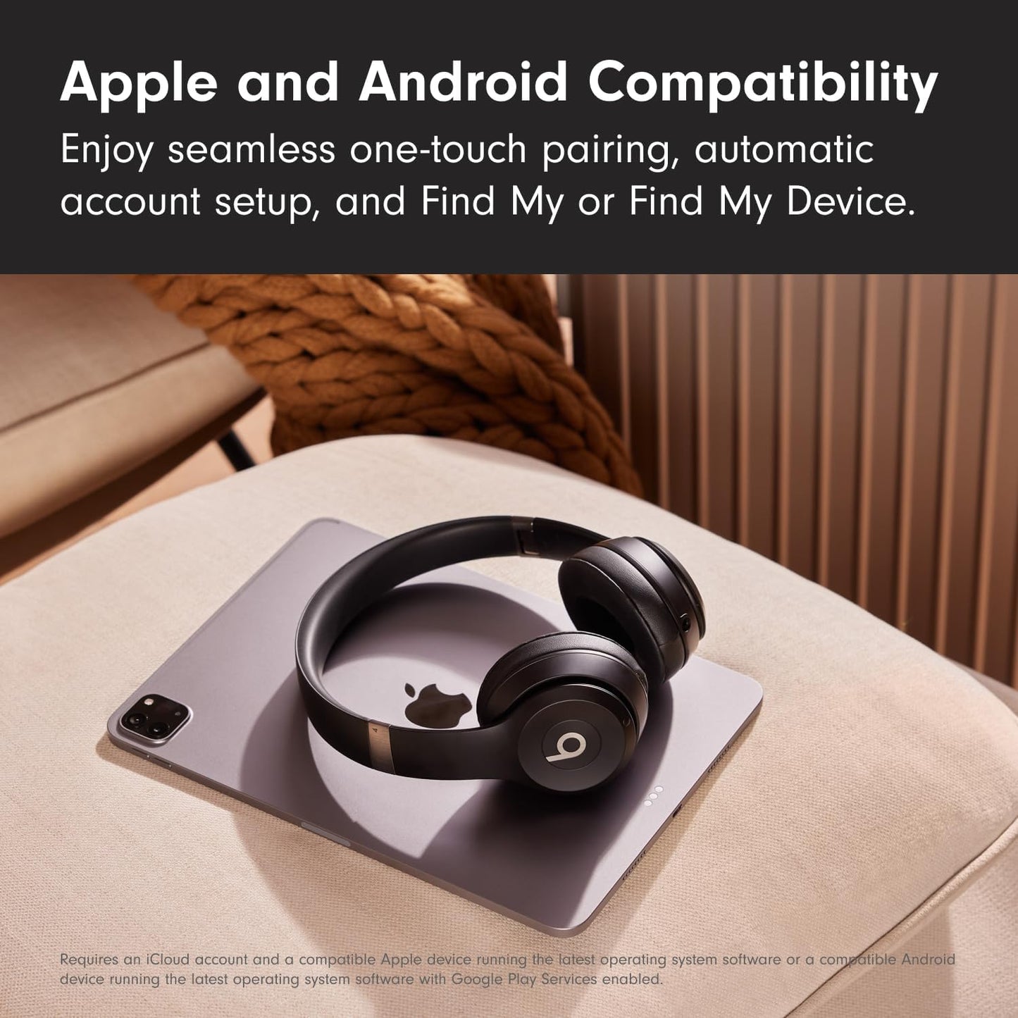 Beats Solo 4 - Wireless On-Ear Bluetooth Headphones, Up to 50-Hour Battery Life, Ultra-Lightweight Comfort, Powerful and Balanced Sound, Apple & Android Compatible - Black & Gold