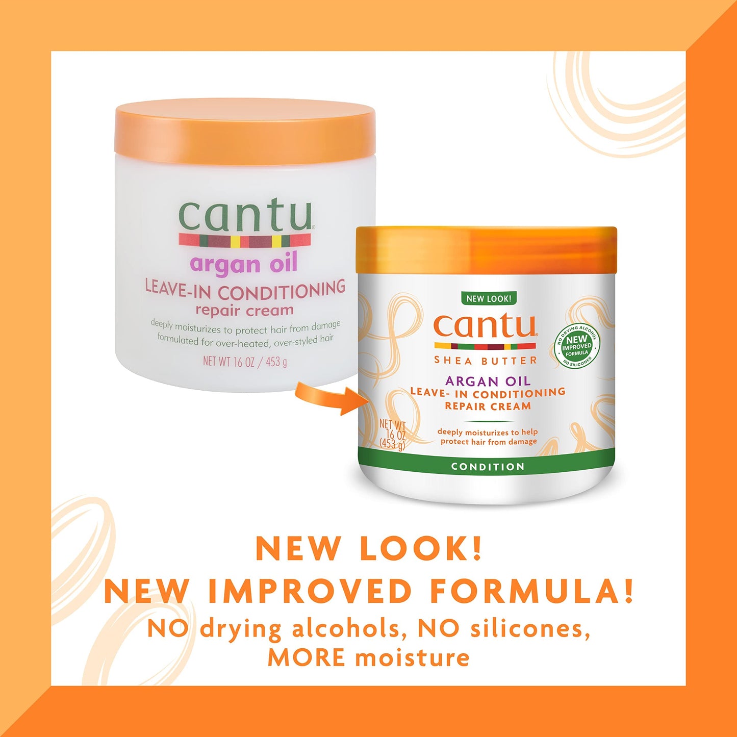 Cantu Leave-In Conditioning Repair Cream with Argan Oil, 16 oz