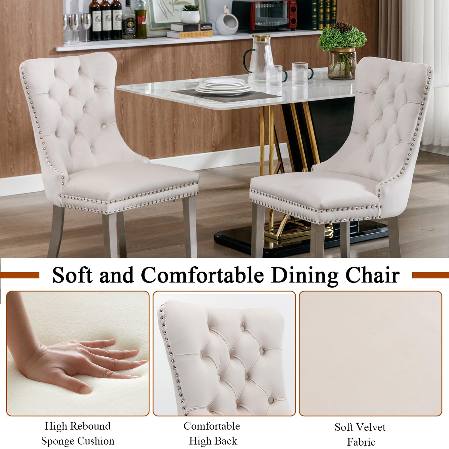 HomVent 70" Faux Marble Dining Table Set for 6, Rectangular Marble Top Kitchen Table Set, Kitchen & Dining Room Sets, Dining Table and Dining Chair