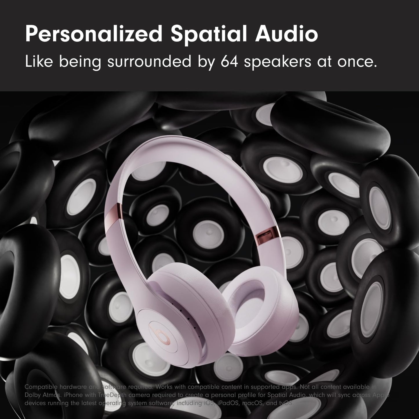 Beats Solo 4 - Wireless On-Ear Bluetooth Headphones, Up to 50-Hour Battery Life, Ultra-Lightweight Comfort, Powerful and Balanced Sound, Apple & Android Compatible - Black & Gold
