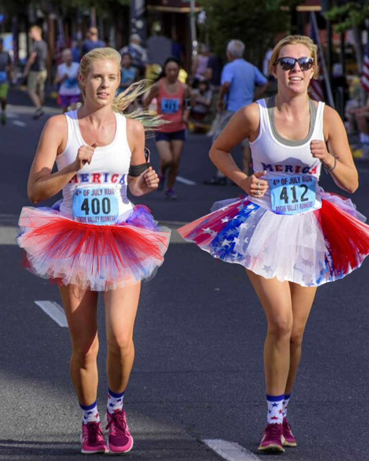 4th of July Tutu Tulle Skirt for Girls Women, Red White Blue Tutu Skirt Kids Adult Independence Day Patriotic Costume Unisex