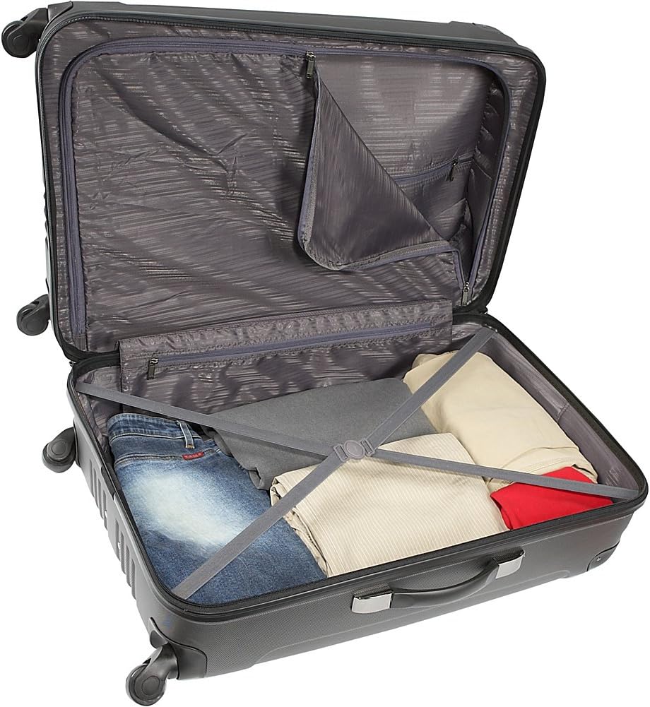 Kenneth Cole REACTION Out of Bounds Lightweight Hardshell 4-Wheel Spinner Luggage, Rose Gold, 2-Piece Set (20" & 28")