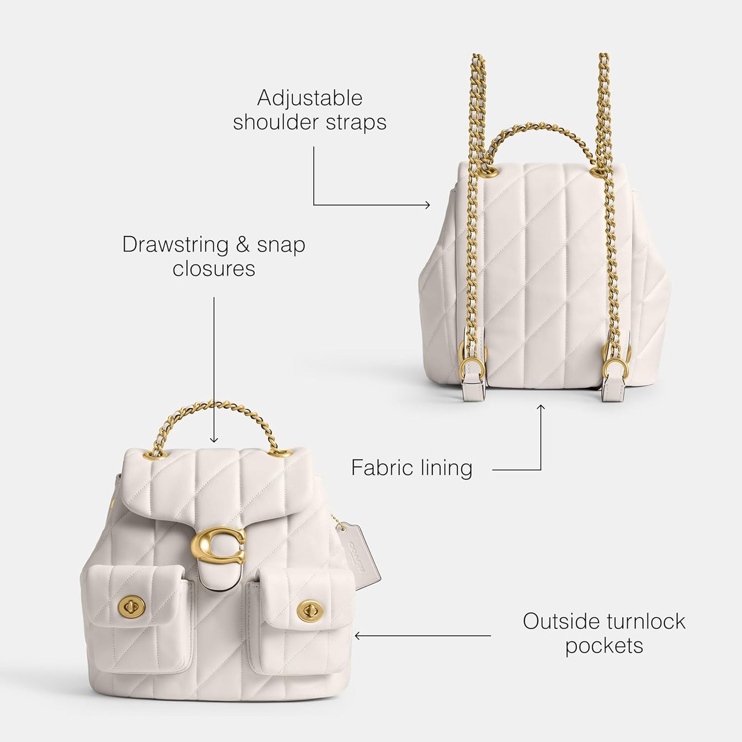 COACH Women's Quilted Leather Tabby Backpack