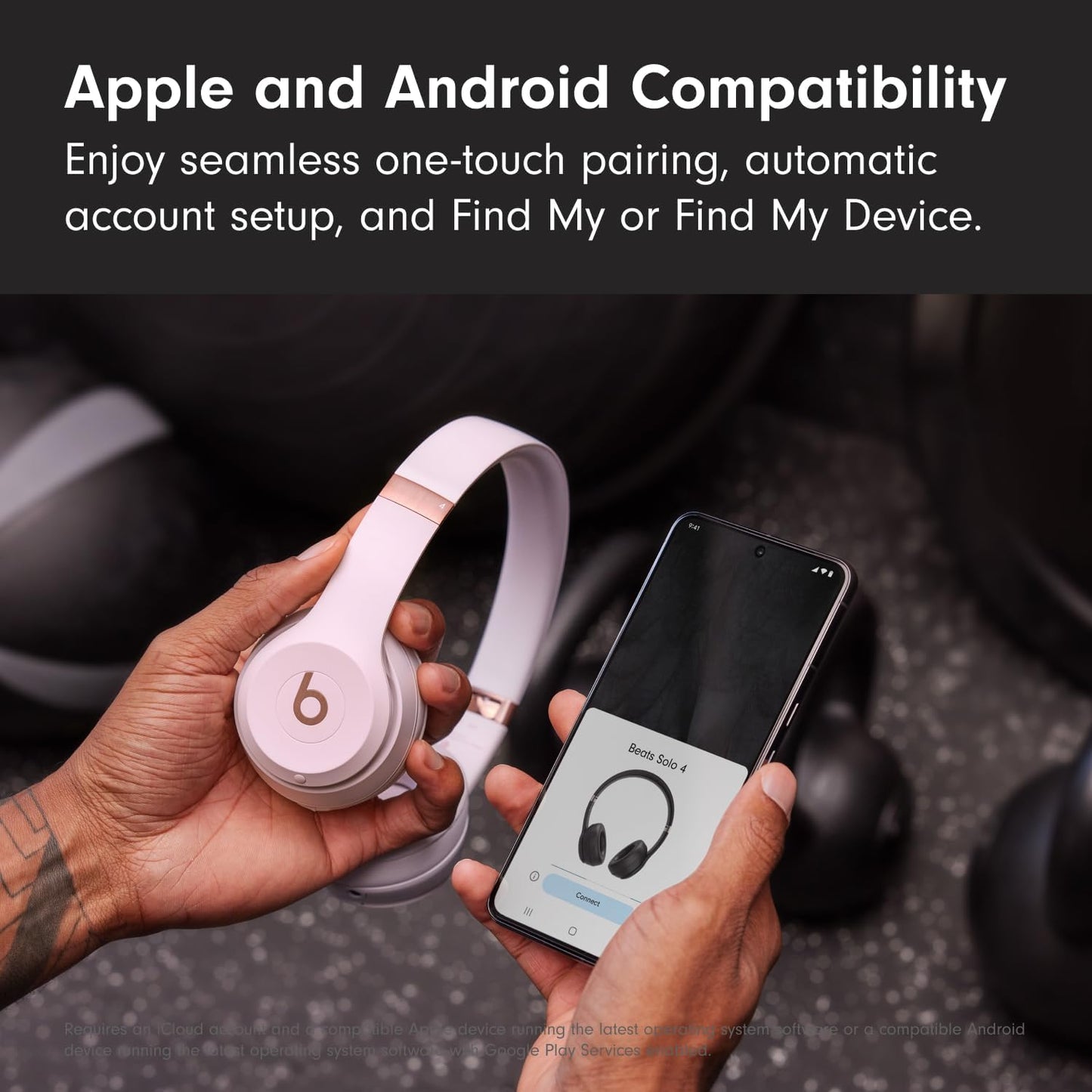 Beats Solo 4 - Wireless On-Ear Bluetooth Headphones, Up to 50-Hour Battery Life, Ultra-Lightweight Comfort, Powerful and Balanced Sound, Apple & Android Compatible - Black & Gold