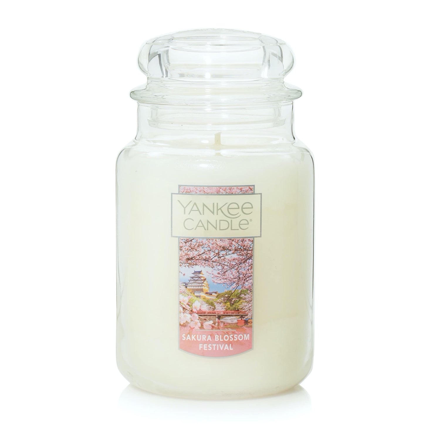 Yankee Candle Lilac Blossoms Scented, Classic 22oz Large Jar Single Wick Candle, Over 110 Hours of Burn Time, Perfect for Gifting, Gatherings and Seasonal Decorations