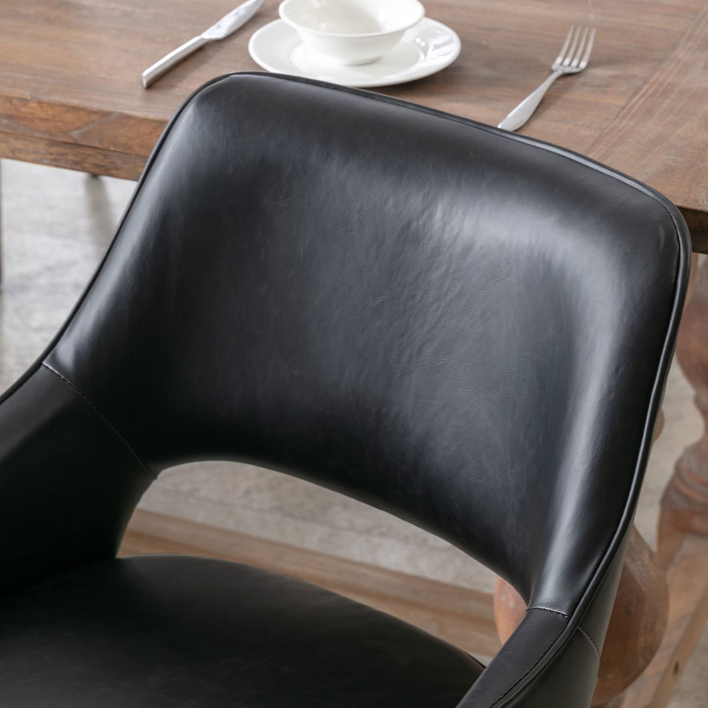 Linen Dining Chairs Set of 4 Upholstered Accent Chairs Side Chair with Wood Legs for Living Room/Dining Room/Bedroom/Restaurant, Cream