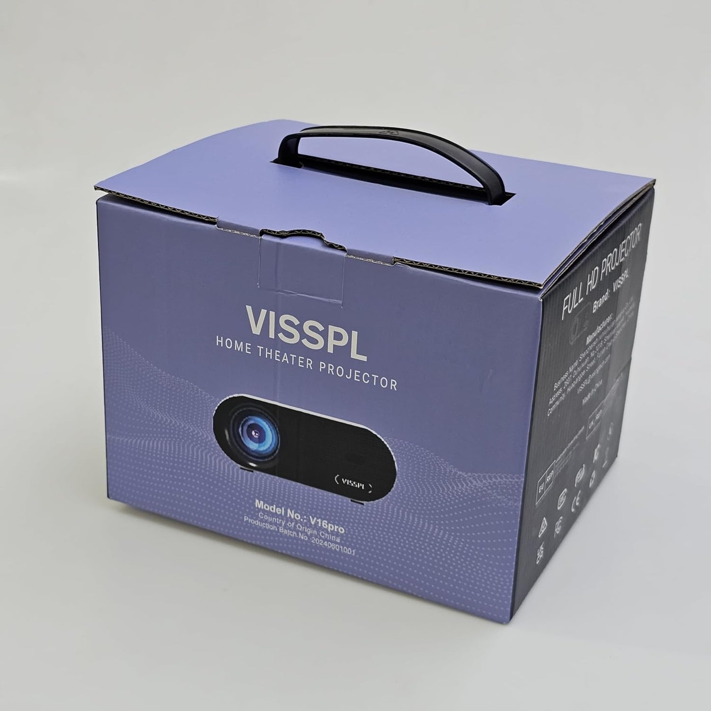 Mini Projector, VISSPL Full HD 1080P Video Projector, Portable Outdoor Projector with Tripod, Kids Gift, Home Theater Movie Phone Projector Compatible with Android/iOS/Windows/TV Stick/HDMI/USB