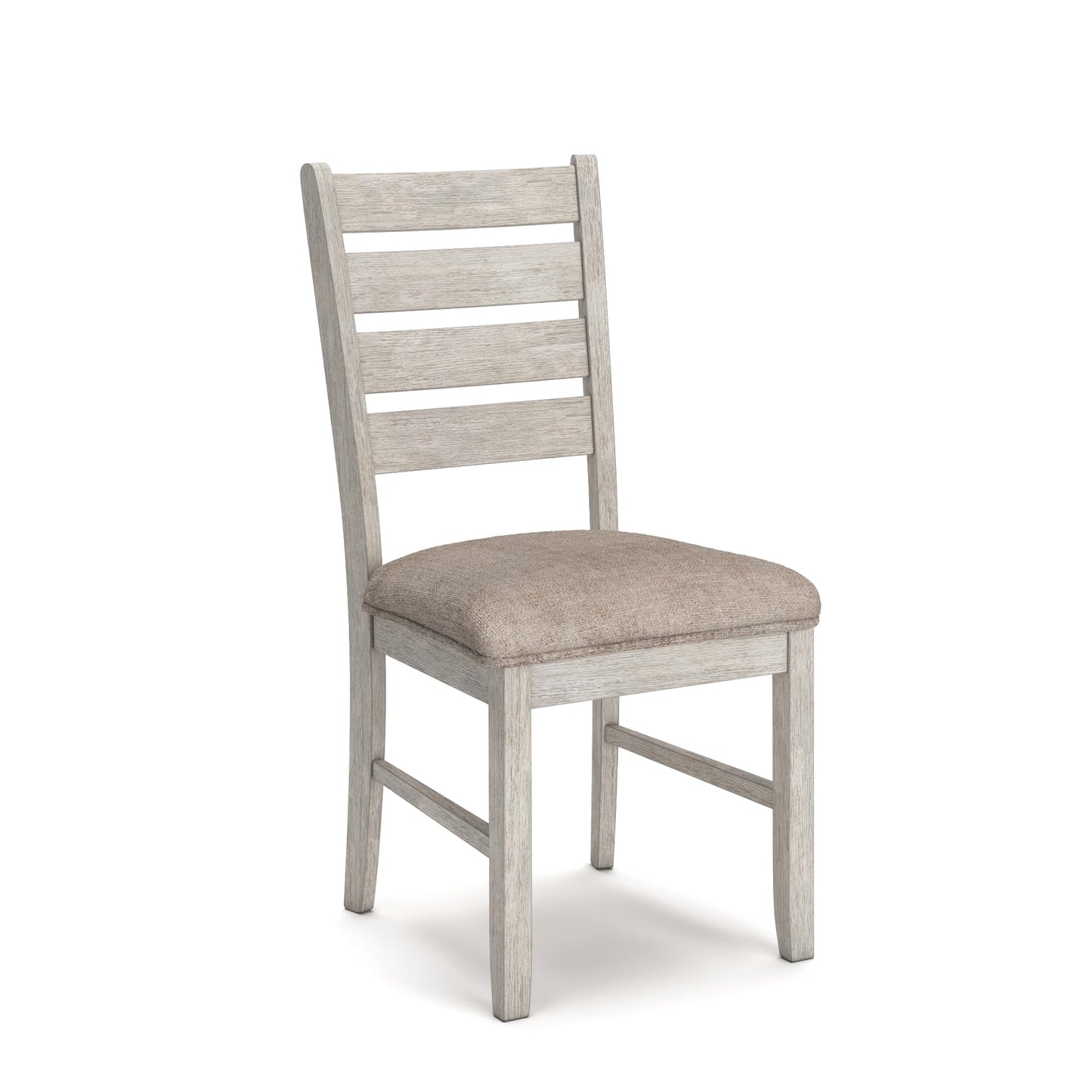 Signature Design by Ashley Skempton Cottage Dining Room Table Set with 6 Upholstered Chairs, Whitewash