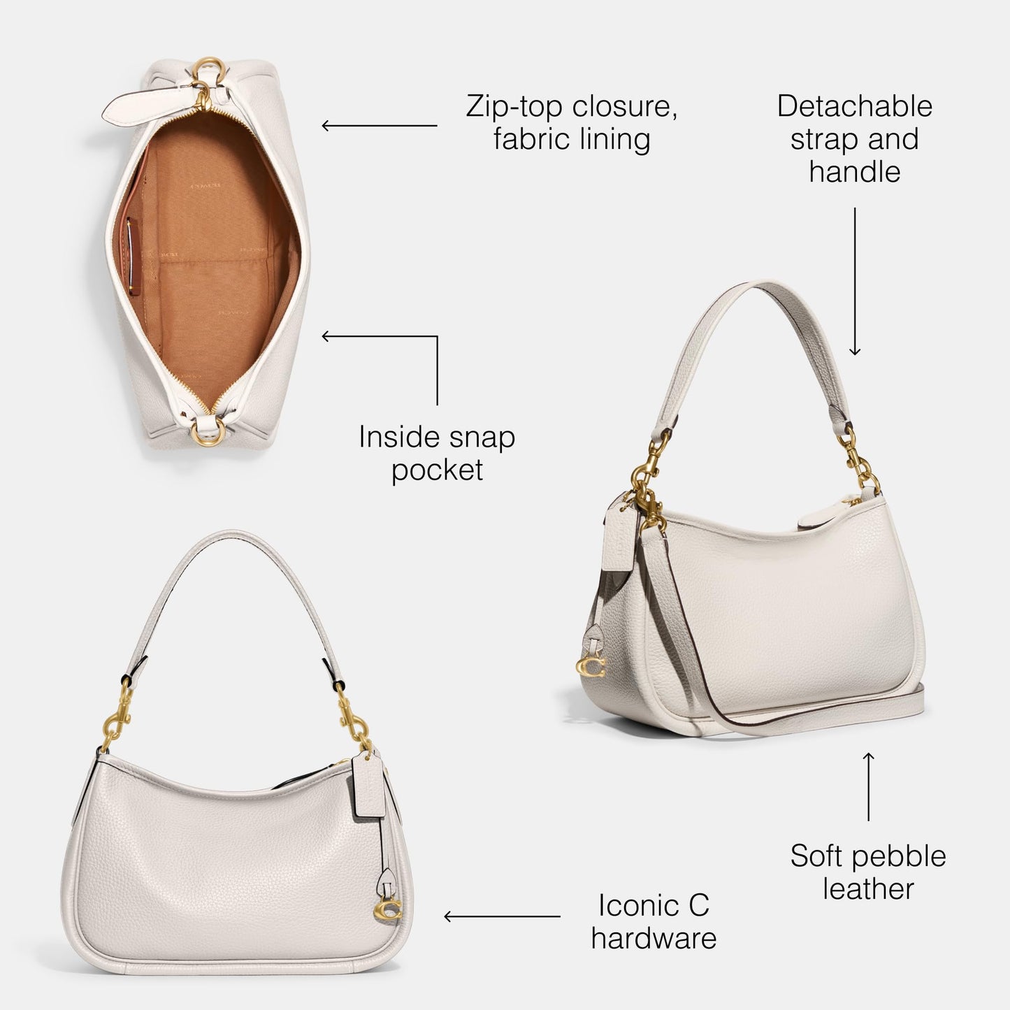 Coach Women's Soft Pebble Leather Cary Crossbody Bag