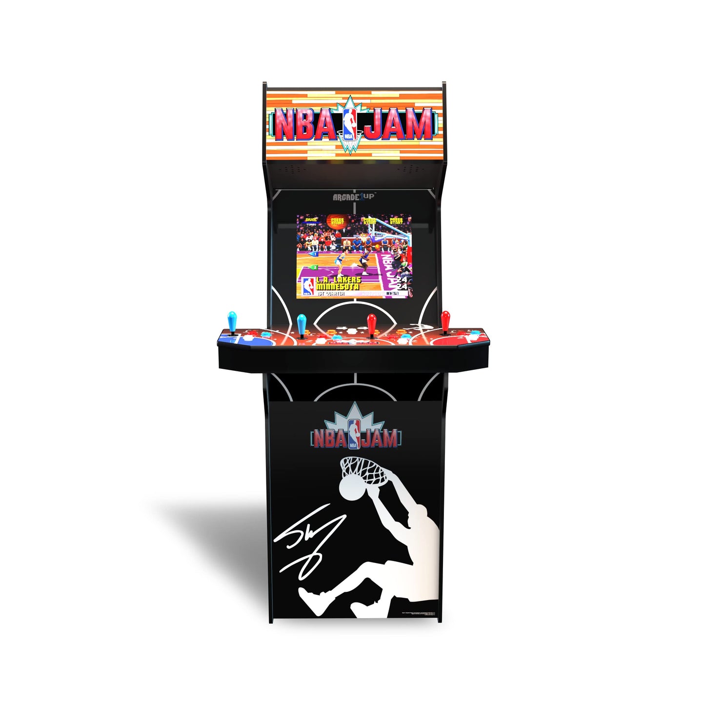 ARCADE1UP NBA Jam Deluxe 2-Player Control Panel Arcade Machine, Built for Your Home, 5 Foot Tall Cabinet with 3 Classic Games