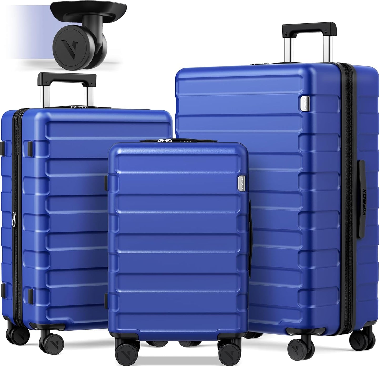 Luggage Sets 3 Piece (3-YEARS VIP SERVICE) Hardside Expandable Lightweight Premium Polycarbonate Simple Beautiful Travel Suitcase with Wheels x1 TSA Approved Lock for Women Men, Green