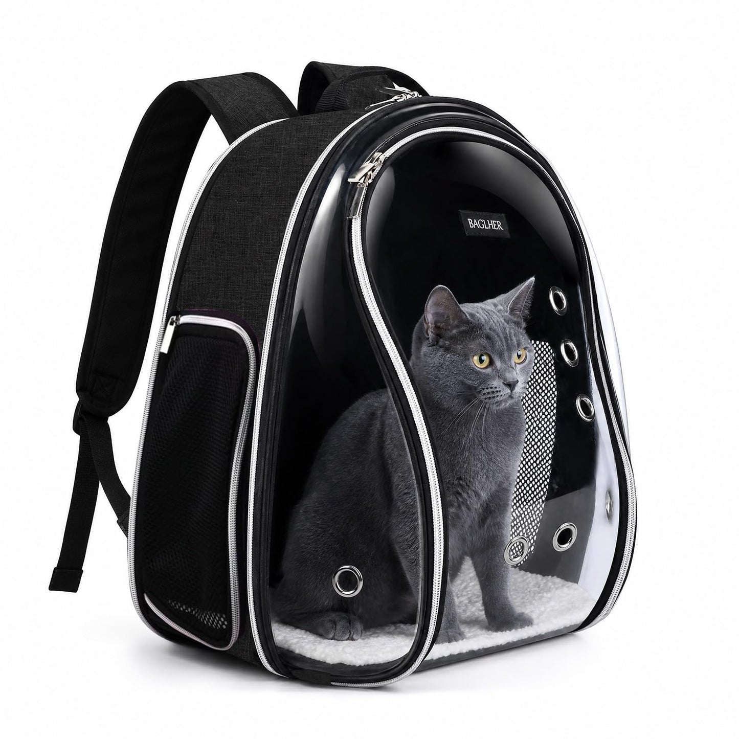 BAGLHER Cat and Dog Carrier Backpack Bubble - Fit Up to 18 Lbs - Airline-Approved Dog Backpack Carrier for Small Pets Puppies Dogs Bunny, Space Capsule Dog Carrier Backpack for Travel Outdoor Hiking, Purple
