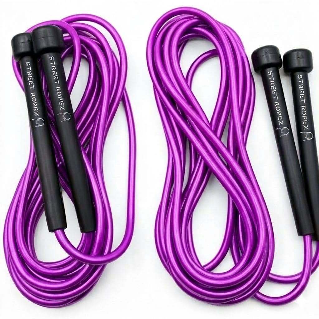 Street Ropez Royalty Double Dutch Jump Ropes (Set of 2) – 14 ft, Heavy-Weight, Tangle-Free, No Doubling Needed, Perfect for Beginners & Pros + Bonus Storage Bag
