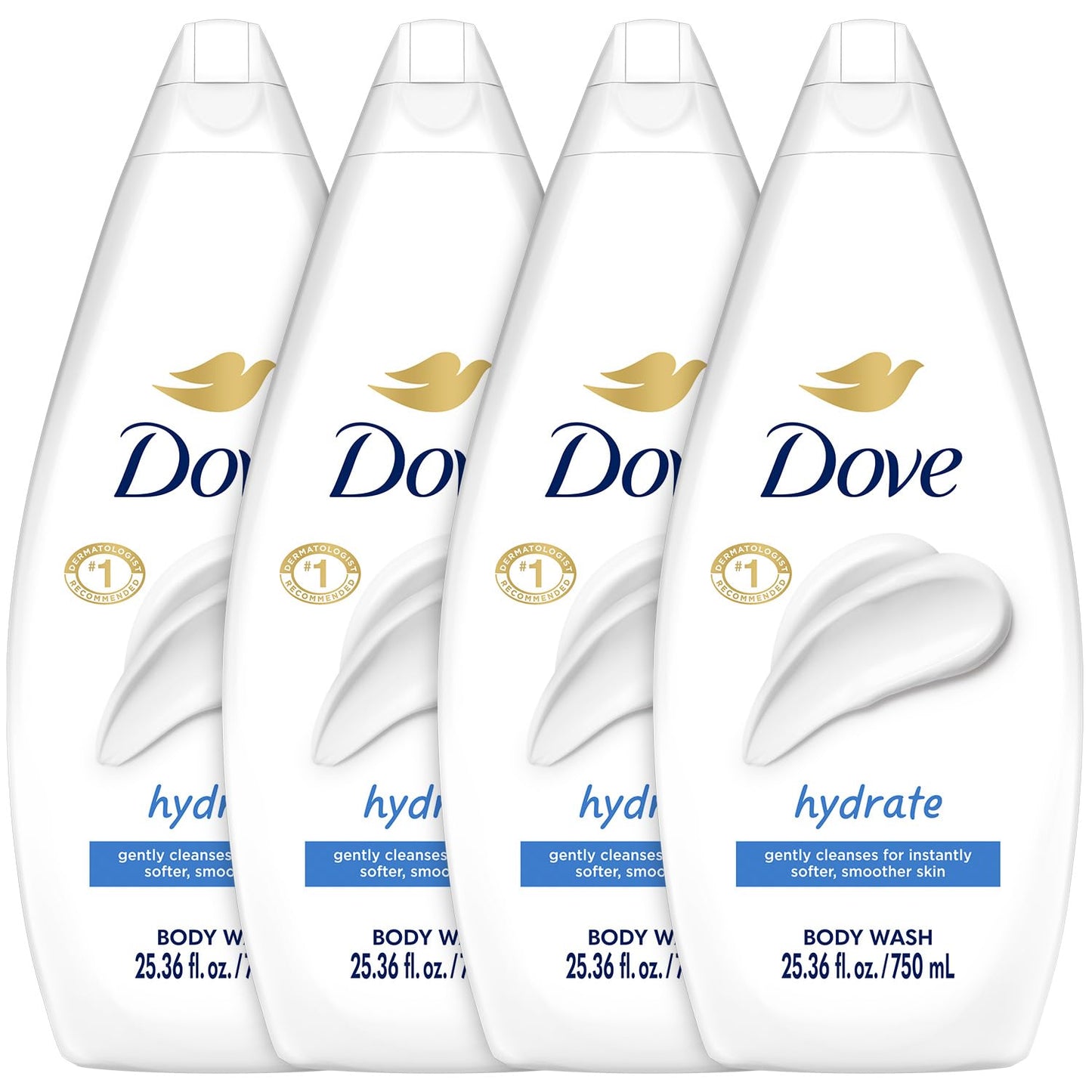 Dove Body Wash with Pump Sensitive Skin For 24hr Lotion-Soft Skin Moisturizing Skin Cleanser Gentle Hypoallergenic Formula with No Sulfates No Parabens 30.6 oz