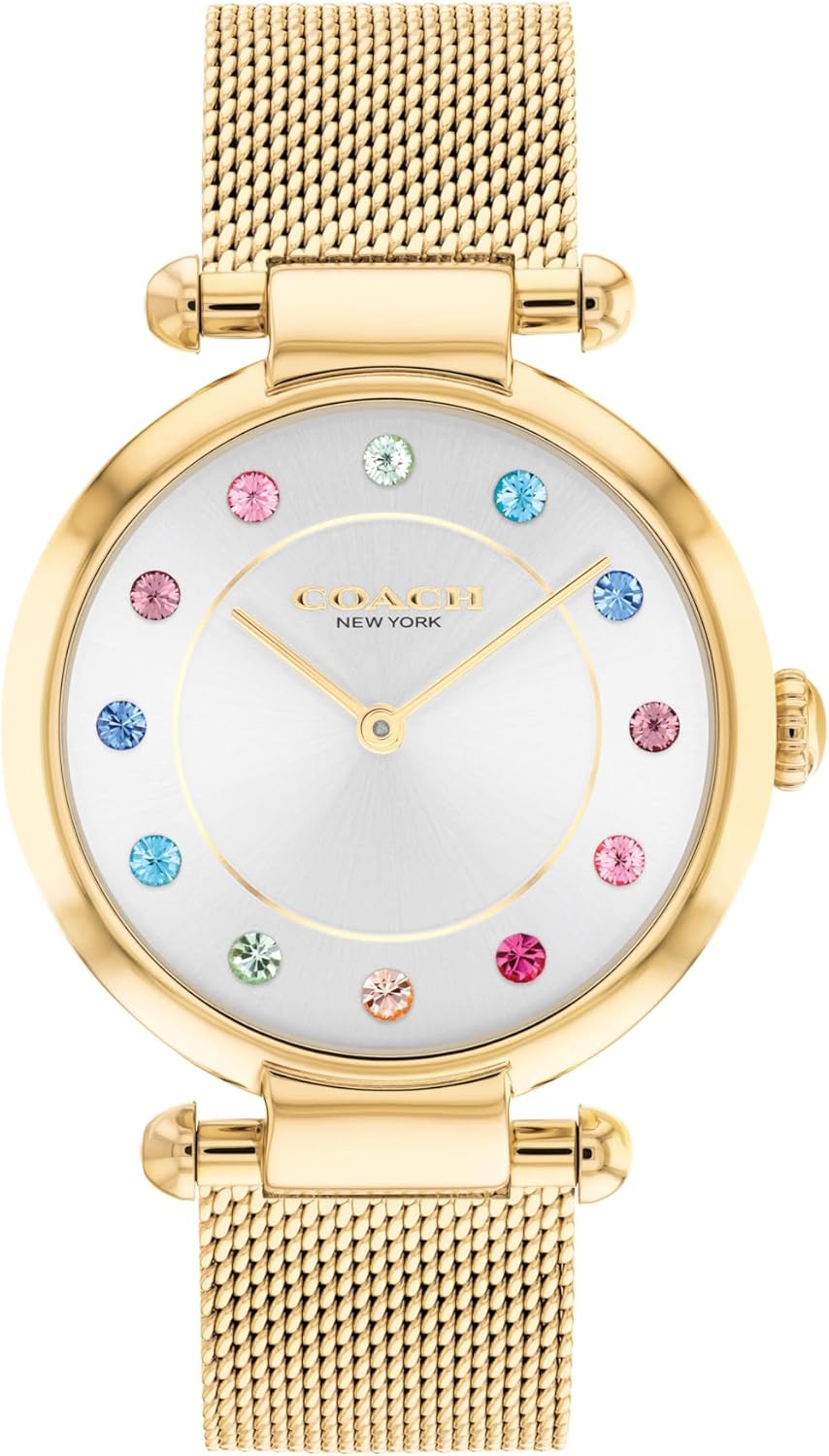 Coach Elliot Women's Watch and Jewelry Gift Set - Adjustable Slider Bracelet Signature Charm - 2H Quartz Watch - Mesh Bracelet - 3ATM Water Resistant - Designed for Day or Night - 28mm