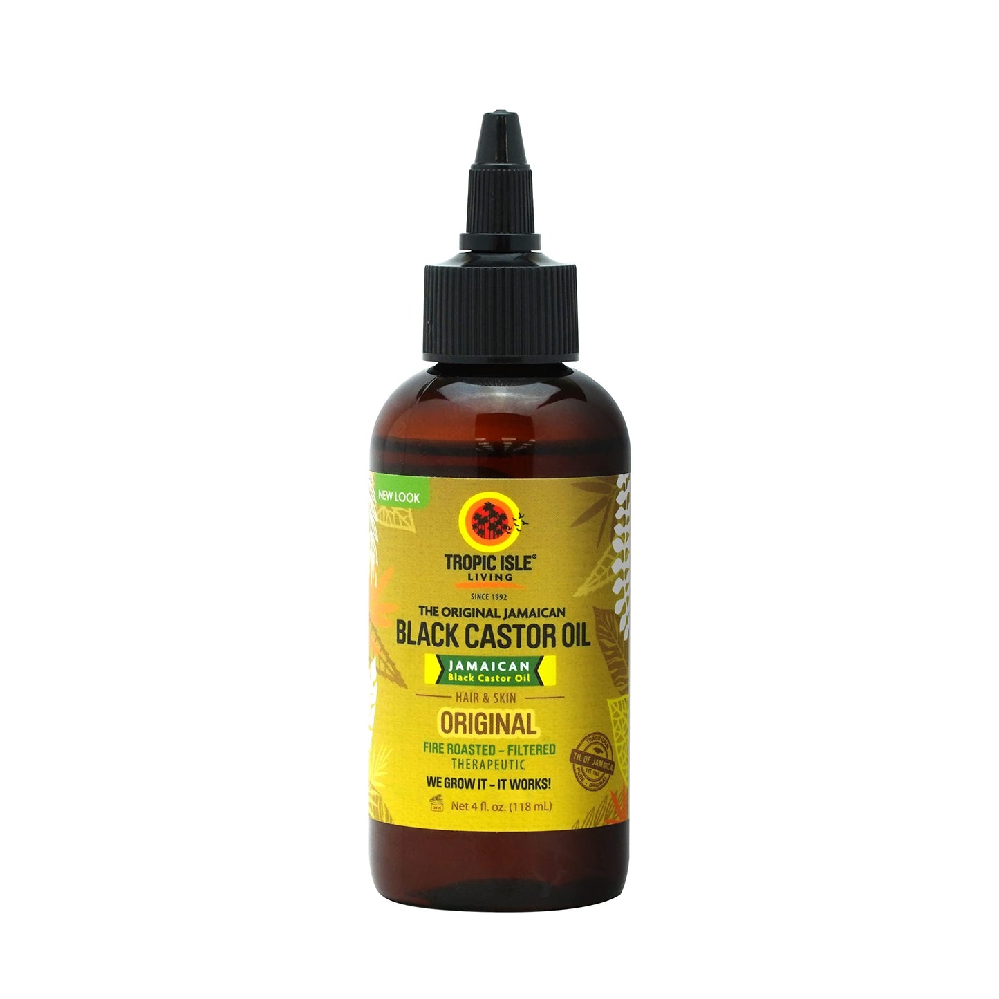 Tropic Isle Living Jamaican Black Castor Oil 8oz - For Hair Growth, Skin Conditioning, Eyebrows & Eyelashes, Scalp and Nail Care. Strengthen, Moisture & Repair