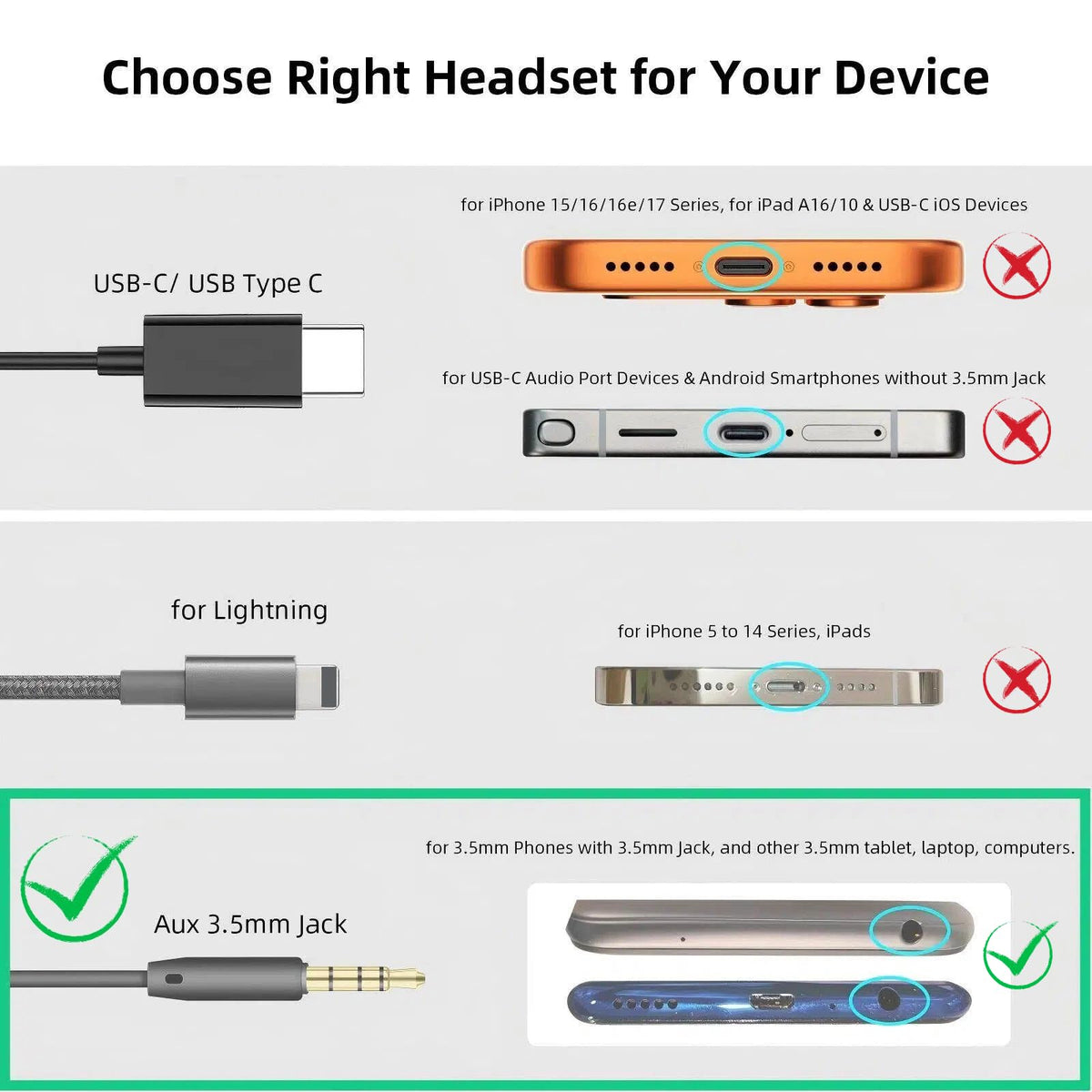 3.5mm Wired Earbuds with Mic for MacBook/Chormebook PC,Magnetic In Ear Buds