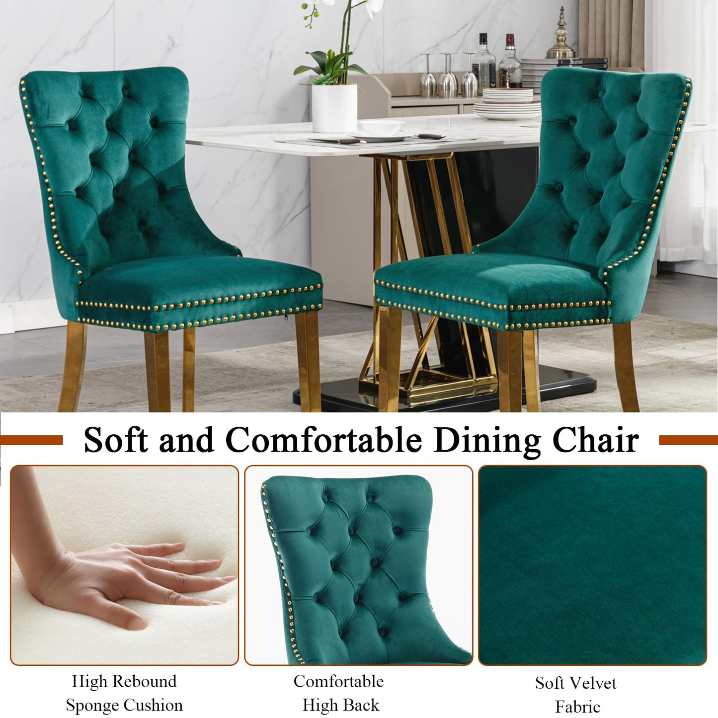 HomVent 70" Faux Marble Dining Table Set for 6, Rectangular Marble Top Kitchen Table Set, Kitchen & Dining Room Sets, Dining Table and Dining Chair