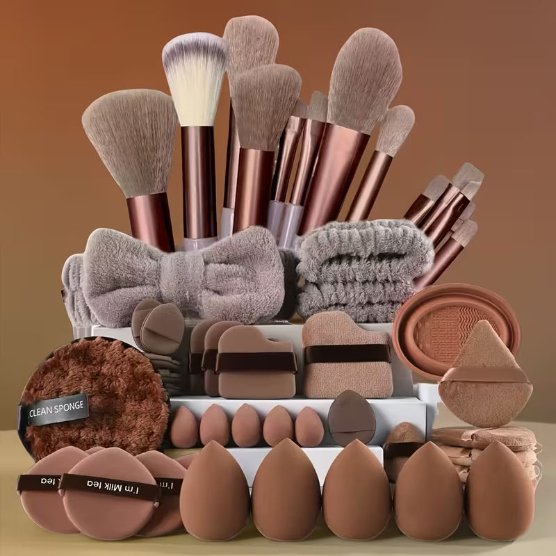 Professional Makeup Brush Set with Storage Bag 17 Pieces
