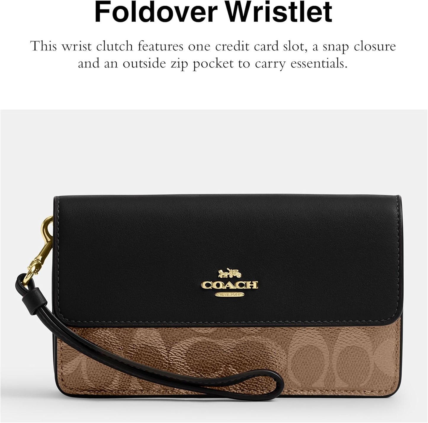 COACH womens Foldover Wristlet