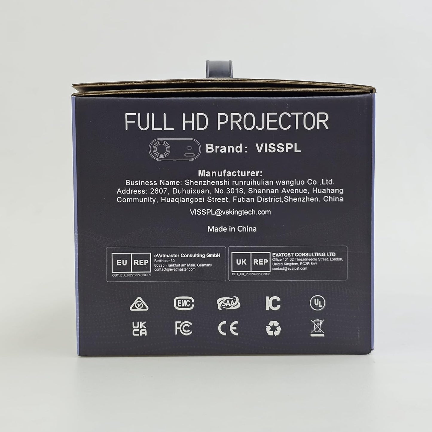 Mini Projector, VISSPL Full HD 1080P Video Projector, Portable Outdoor Projector with Tripod, Kids Gift, Home Theater Movie Phone Projector Compatible with Android/iOS/Windows/TV Stick/HDMI/USB