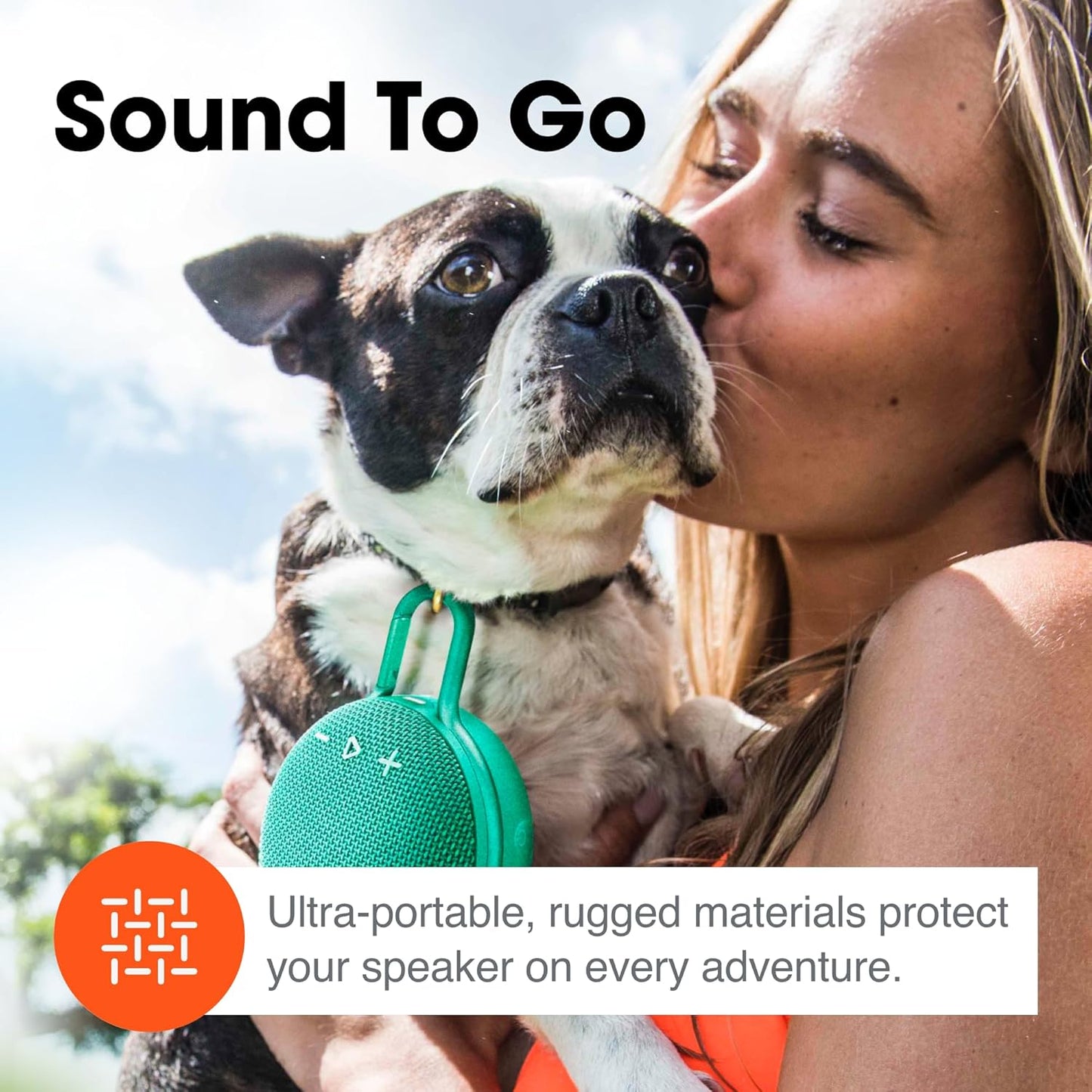 JBL Clip 3, Blue - Waterproof, Durable & Portable Bluetooth Speaker - Up to 10 Hours of Play - Includes Noise-Cancelling Speakerphone & Wireless Streaming
