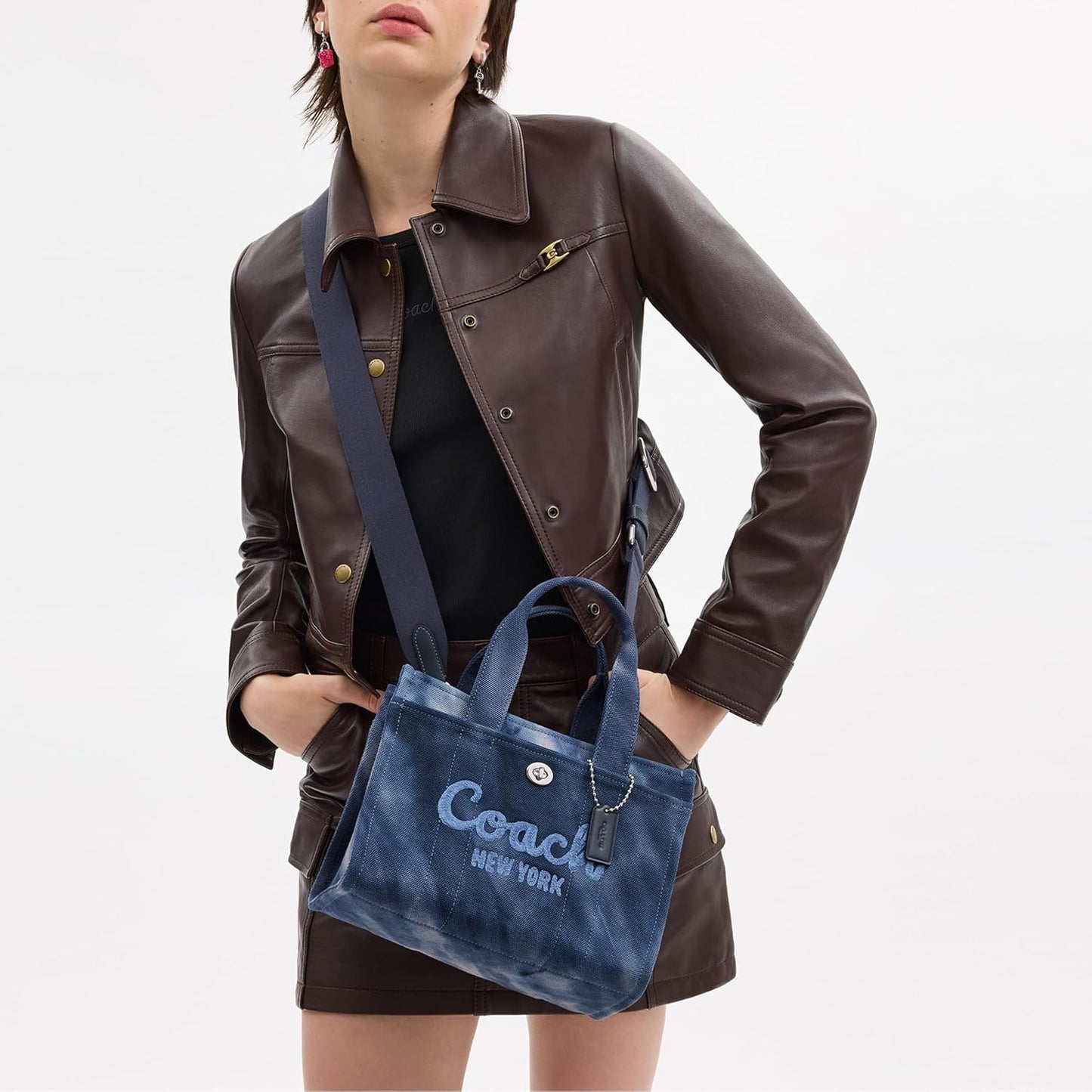 COACH Women's Camo Printed Canvas Cargo Tote 26