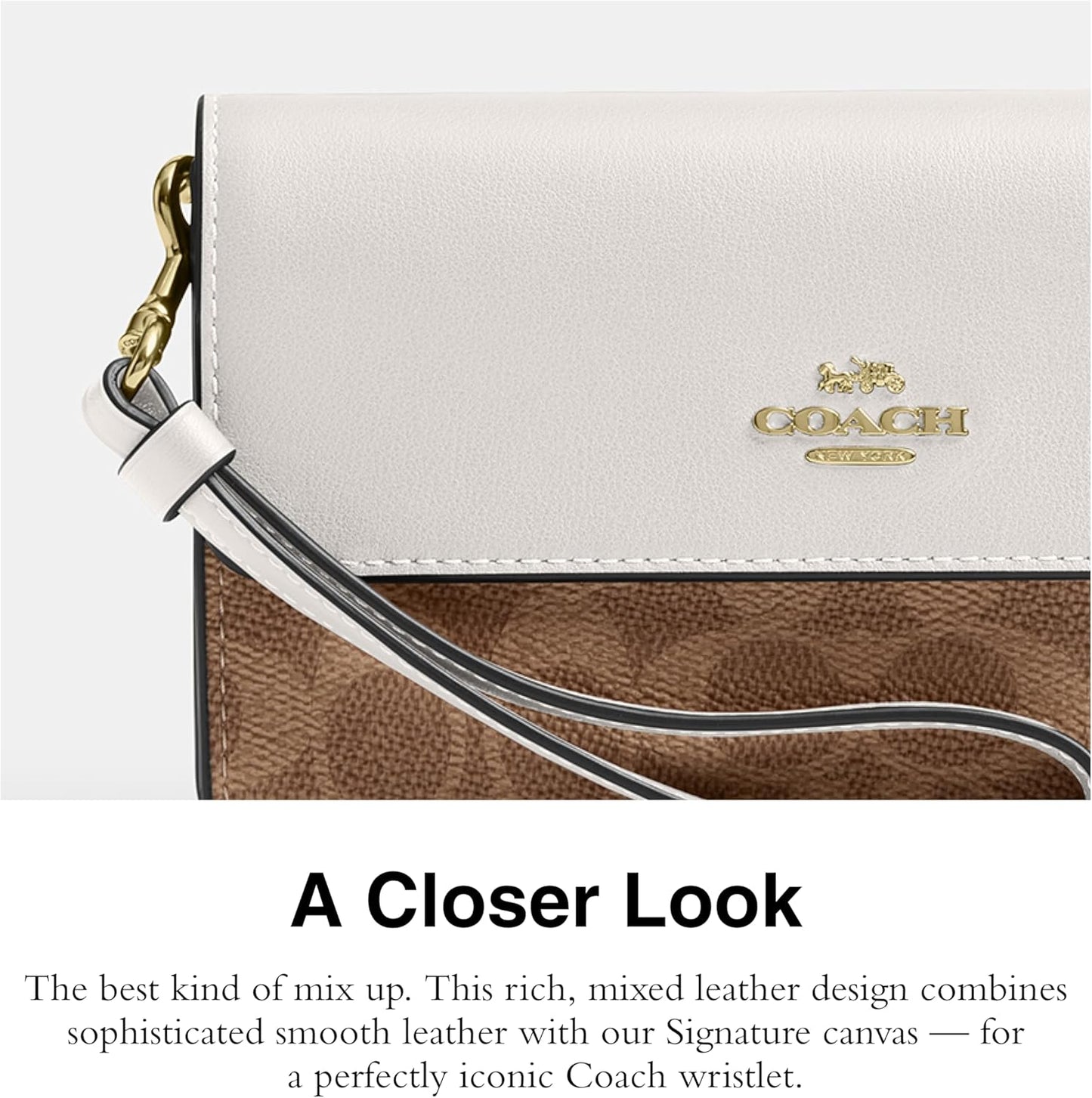 COACH womens Foldover Wristlet