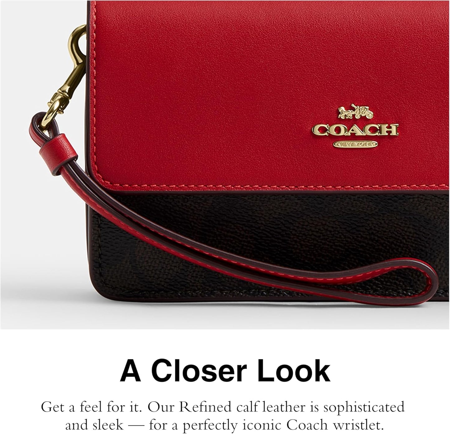 COACH womens Foldover Wristlet