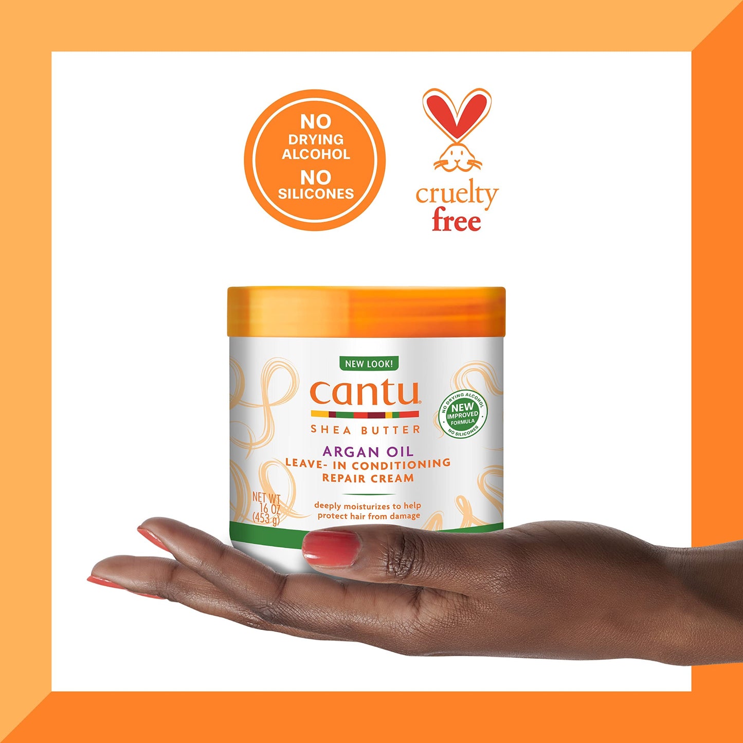 Cantu Leave-In Conditioning Repair Cream with Argan Oil, 16 oz
